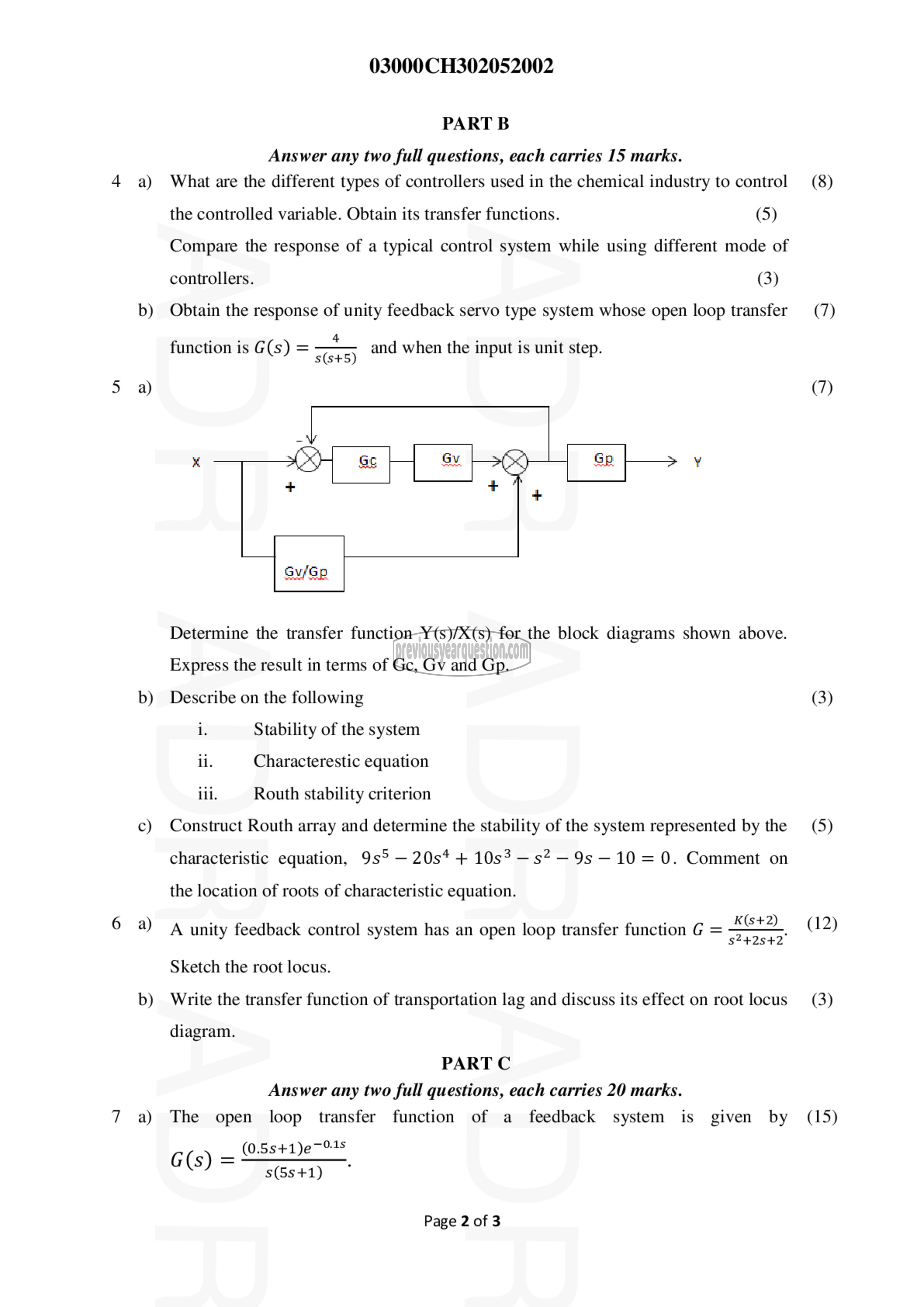 Question Paper - Process dynamics and control-2