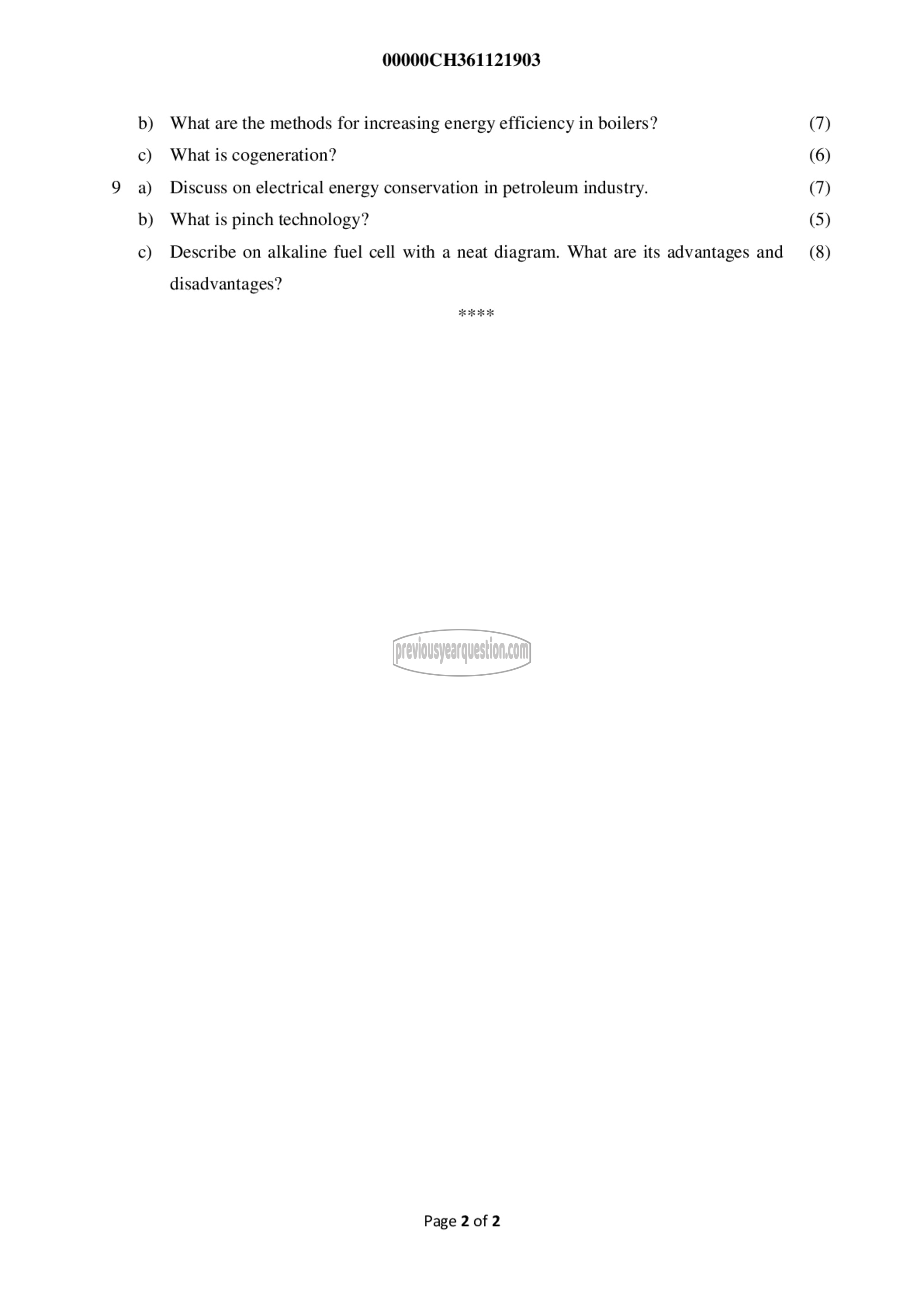 Question Paper - Energy Engineering-2