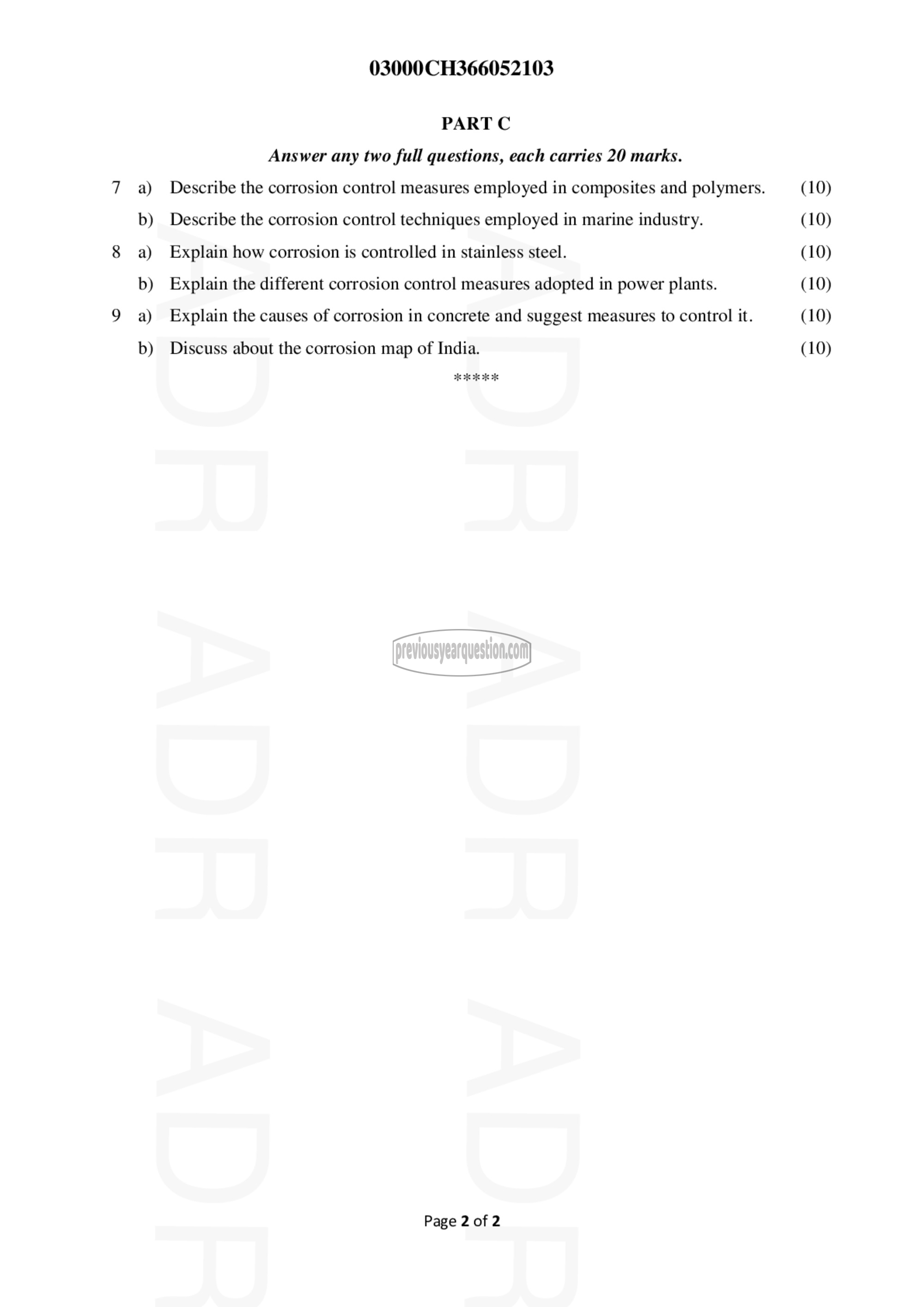 Question Paper - Corrosion Engineering-2