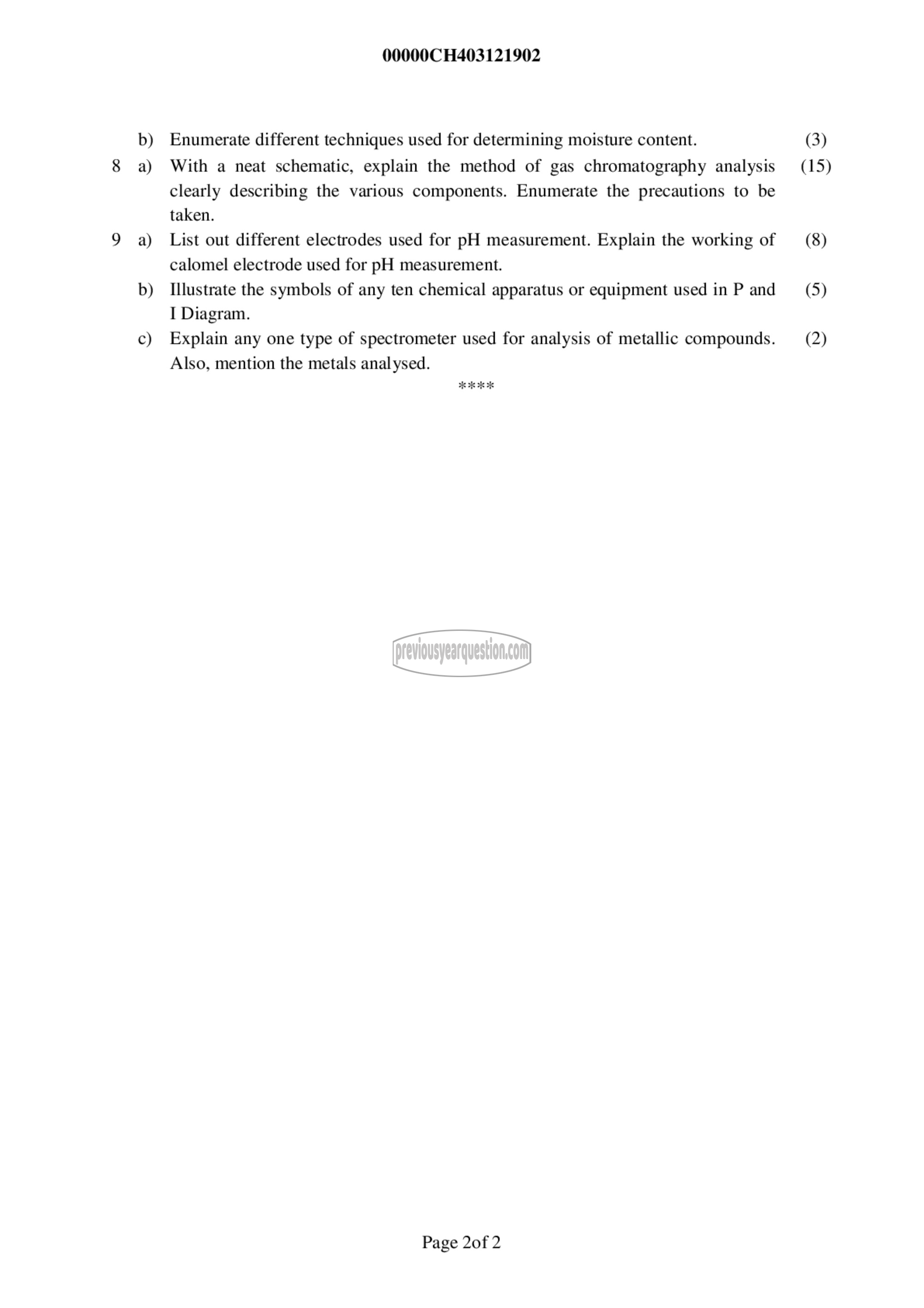 Question Paper - Process Instrumentation-2