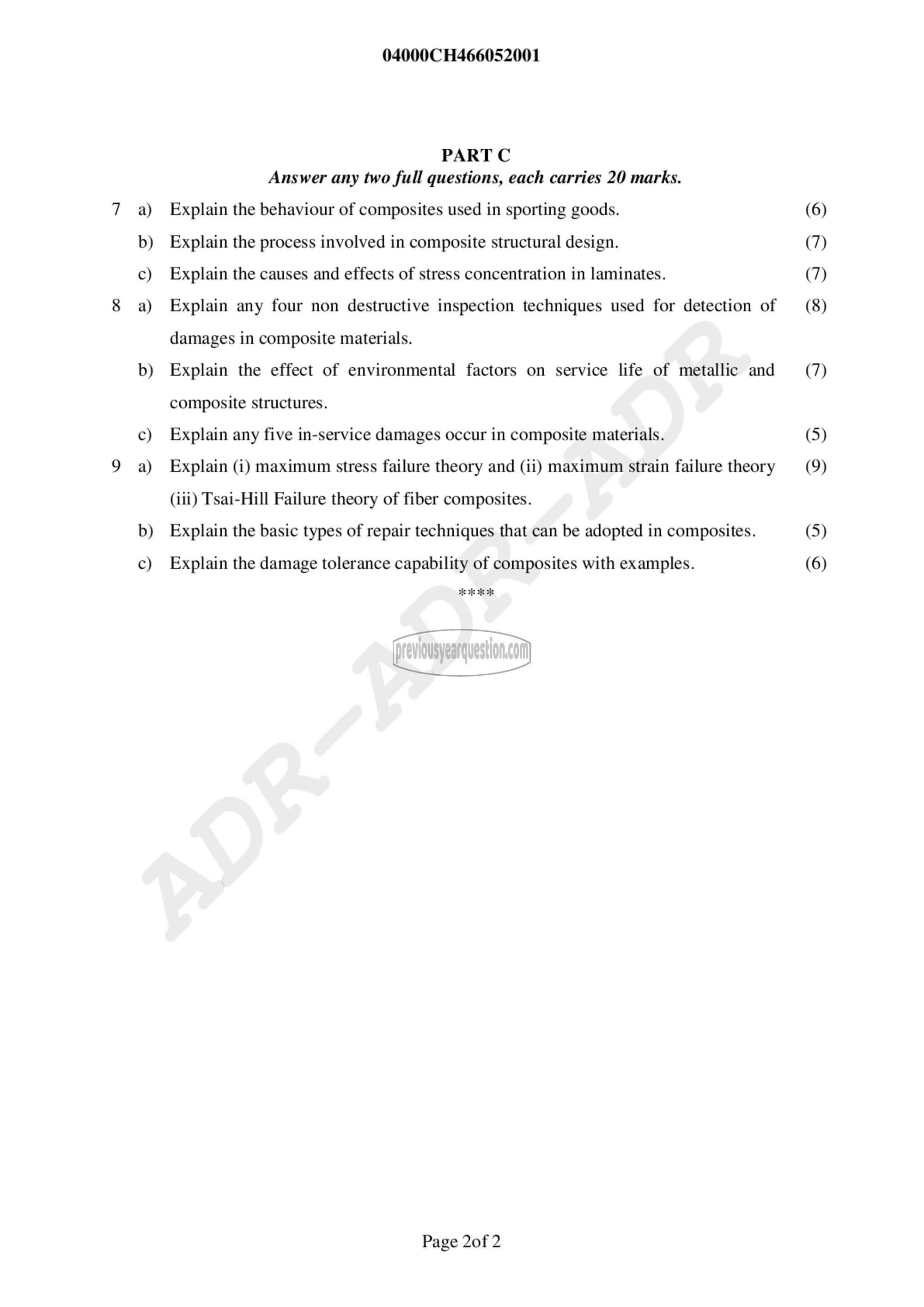 Question Paper - Composite Materials-2