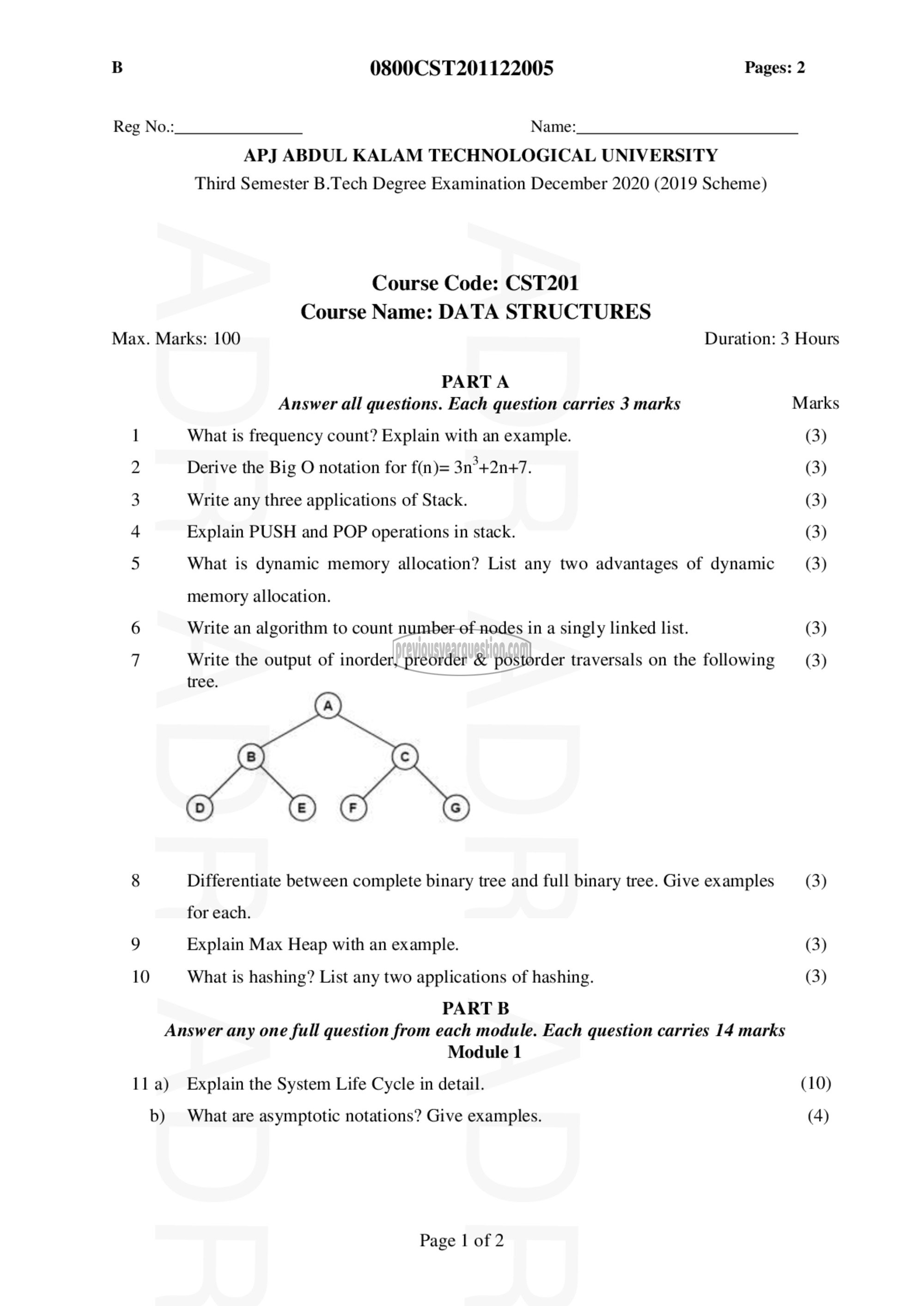 Question Paper - DATA STRUCTURES-1