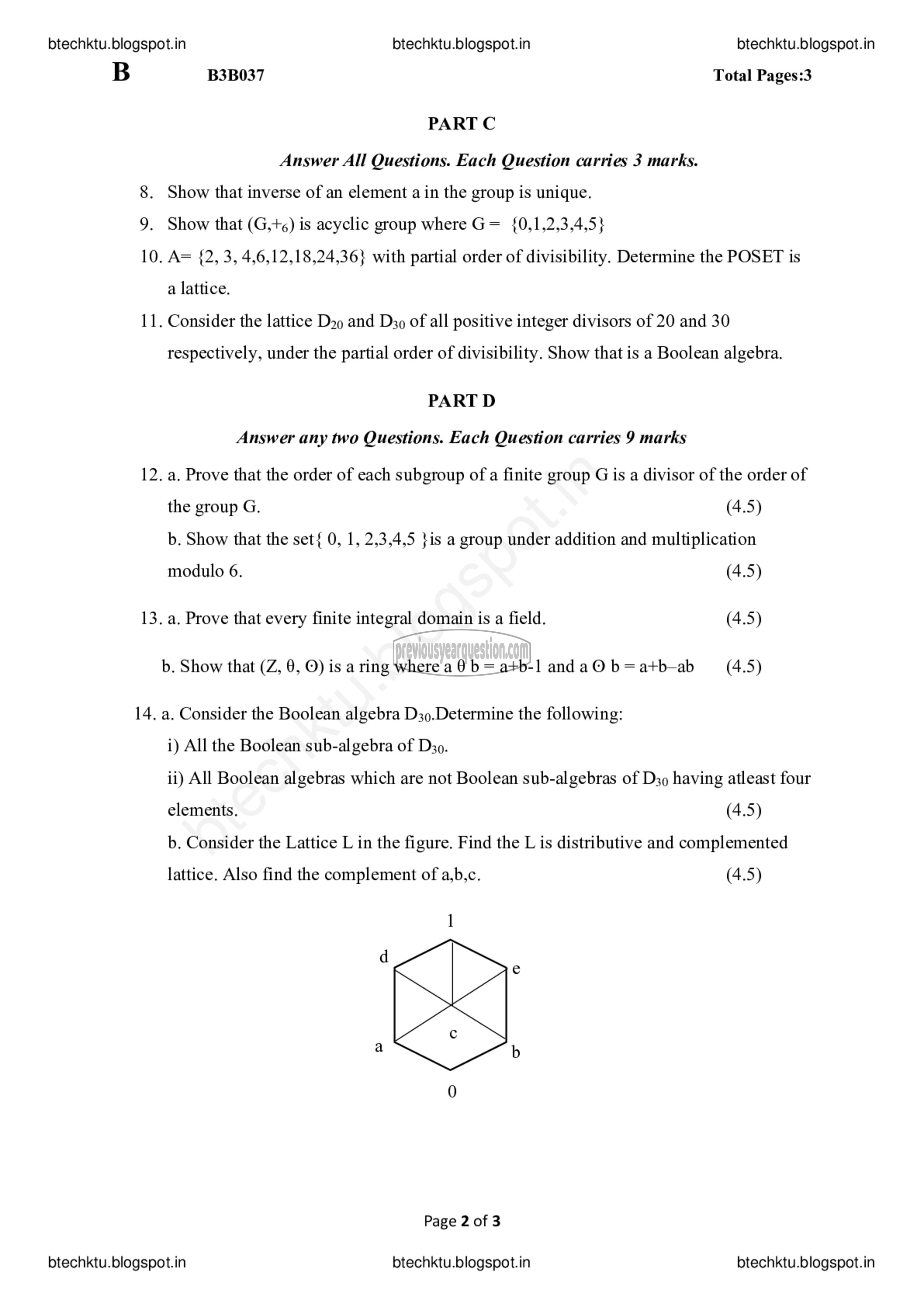 Question Paper - Discrete Computational Structures-2