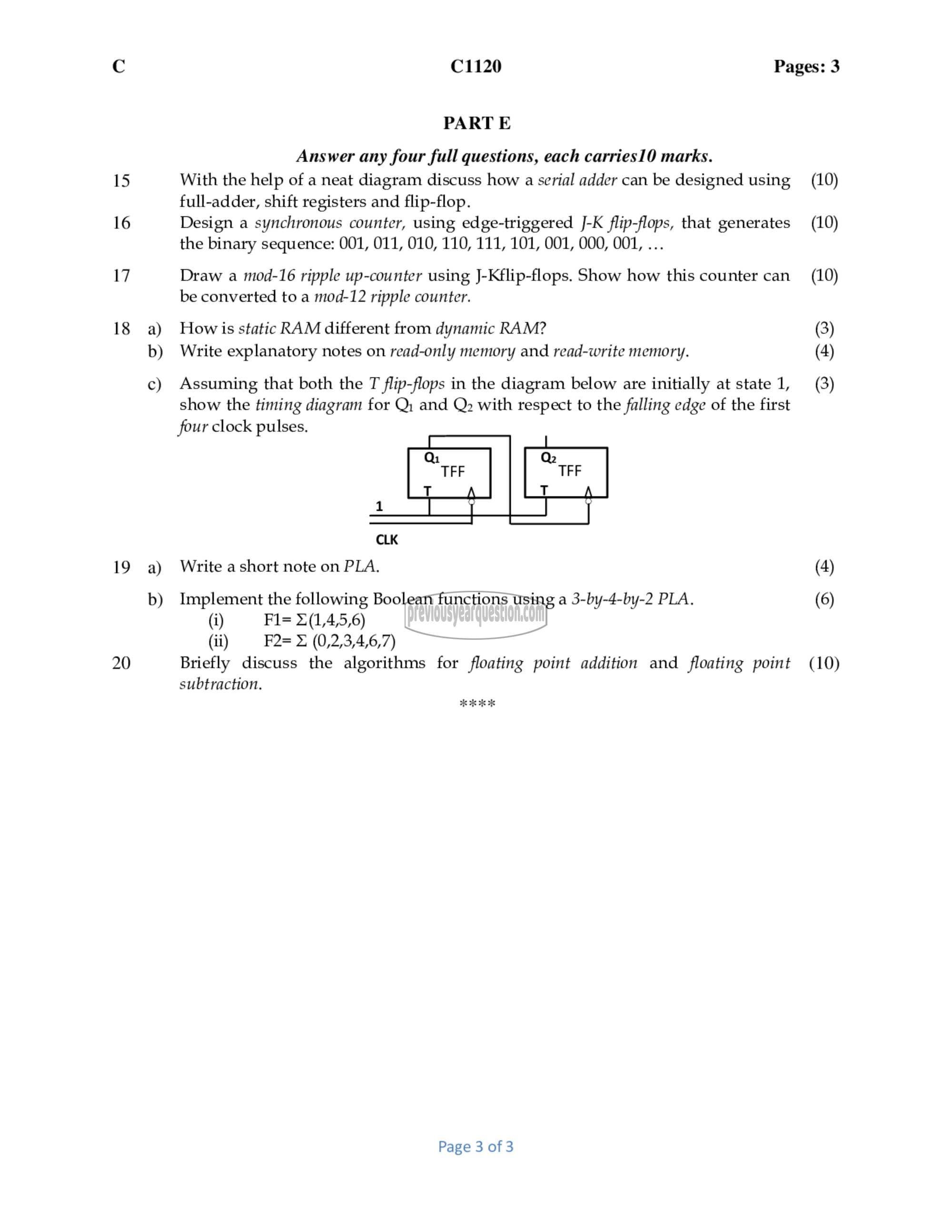 Question Paper - Switching Theory and Logic Design-3