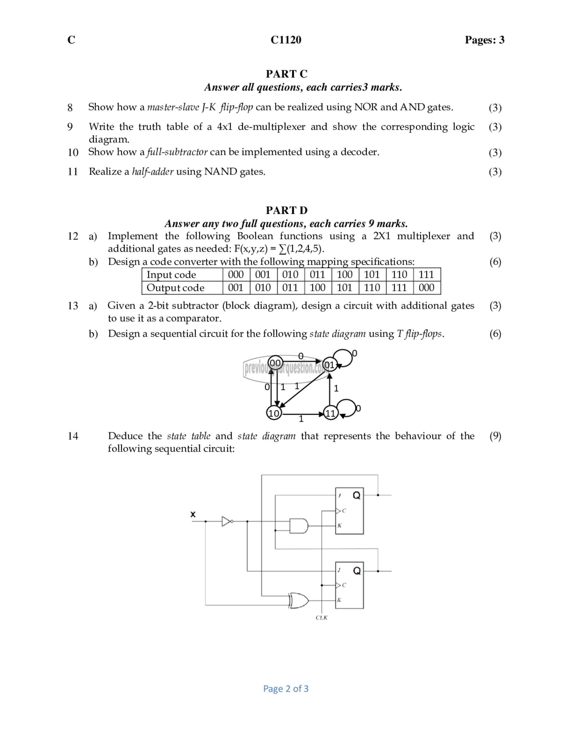 Question Paper - Switching Theory and Logic Design-2