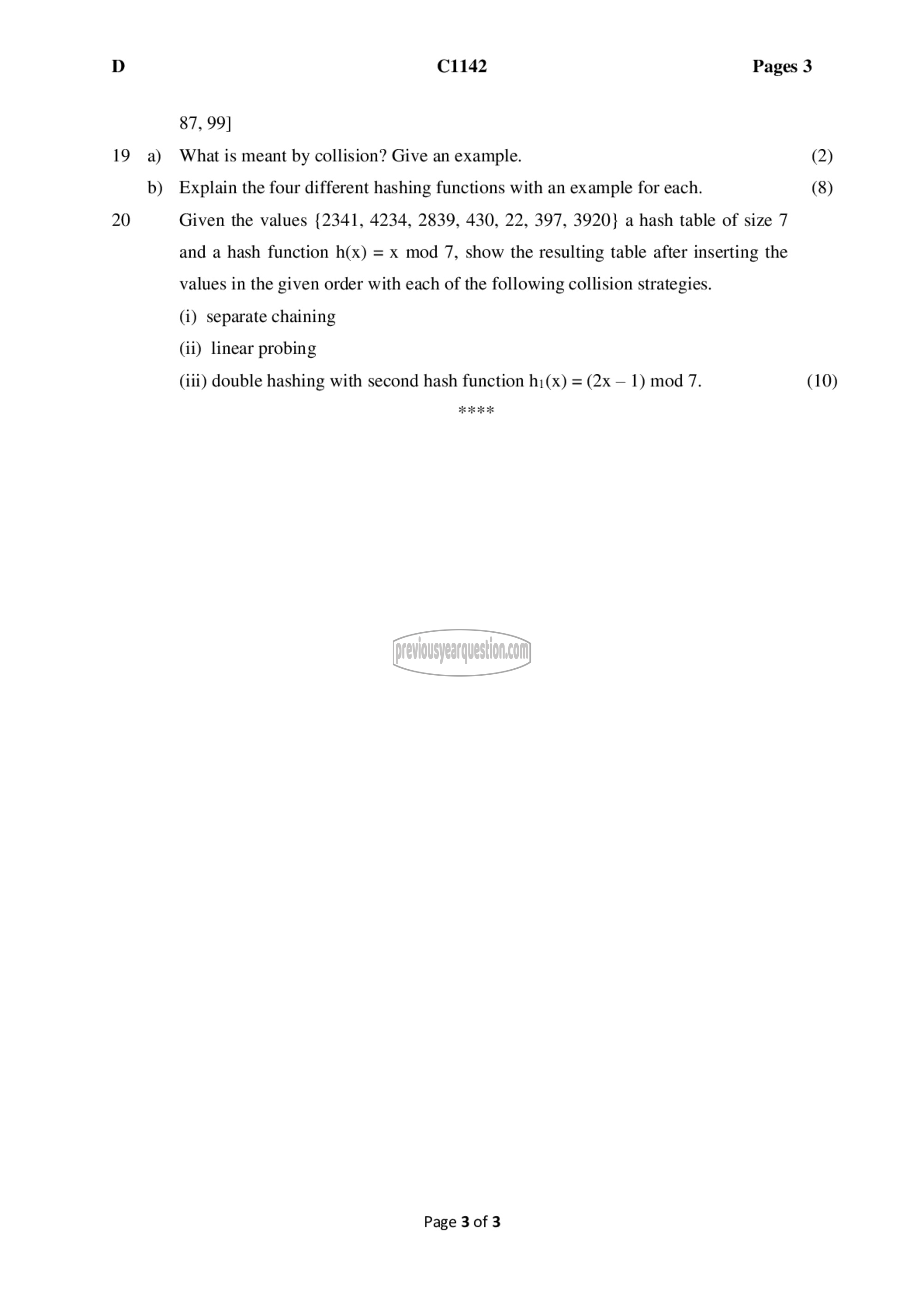 Question Paper - Data Structures-3