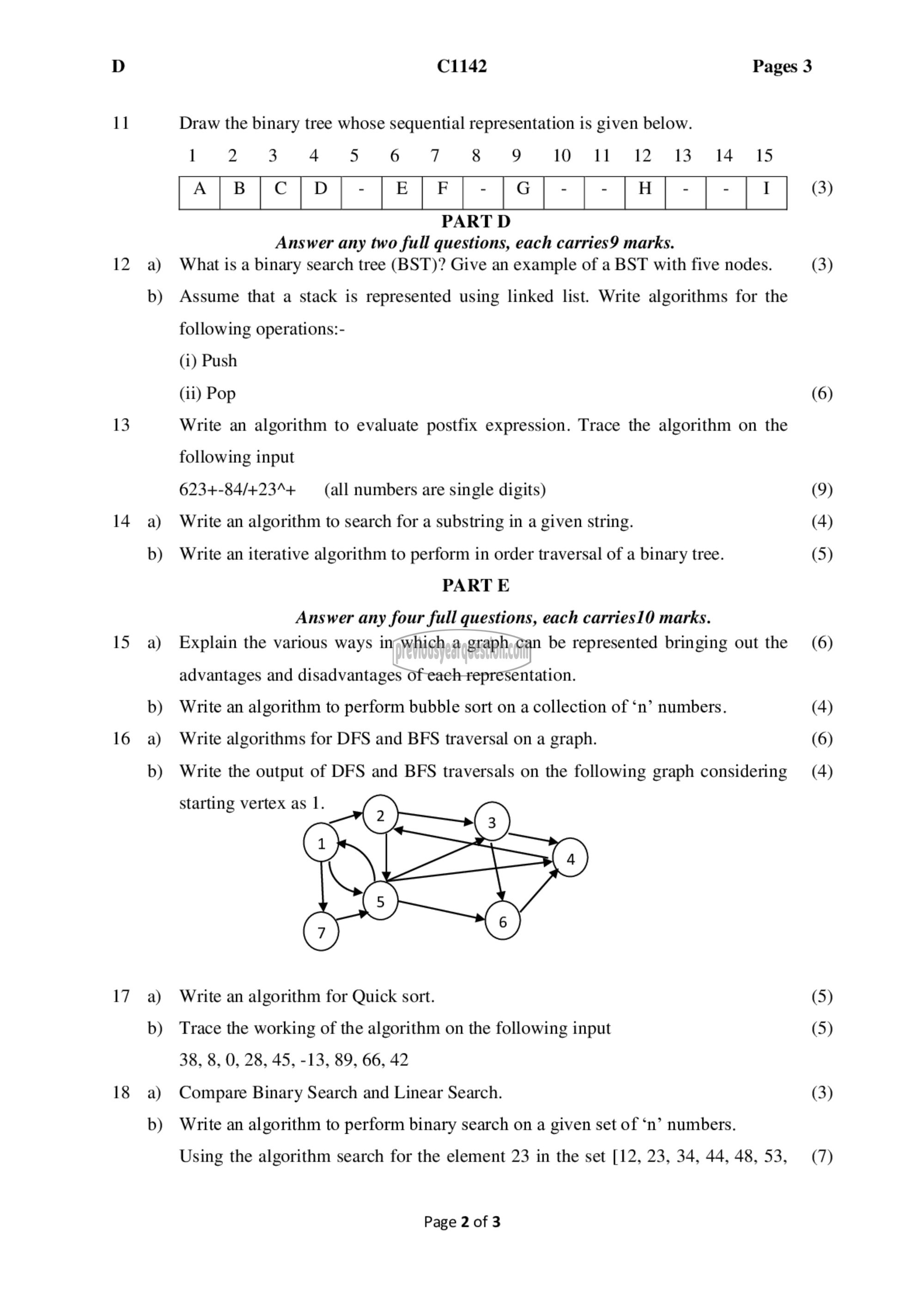 Question Paper - Data Structures-2