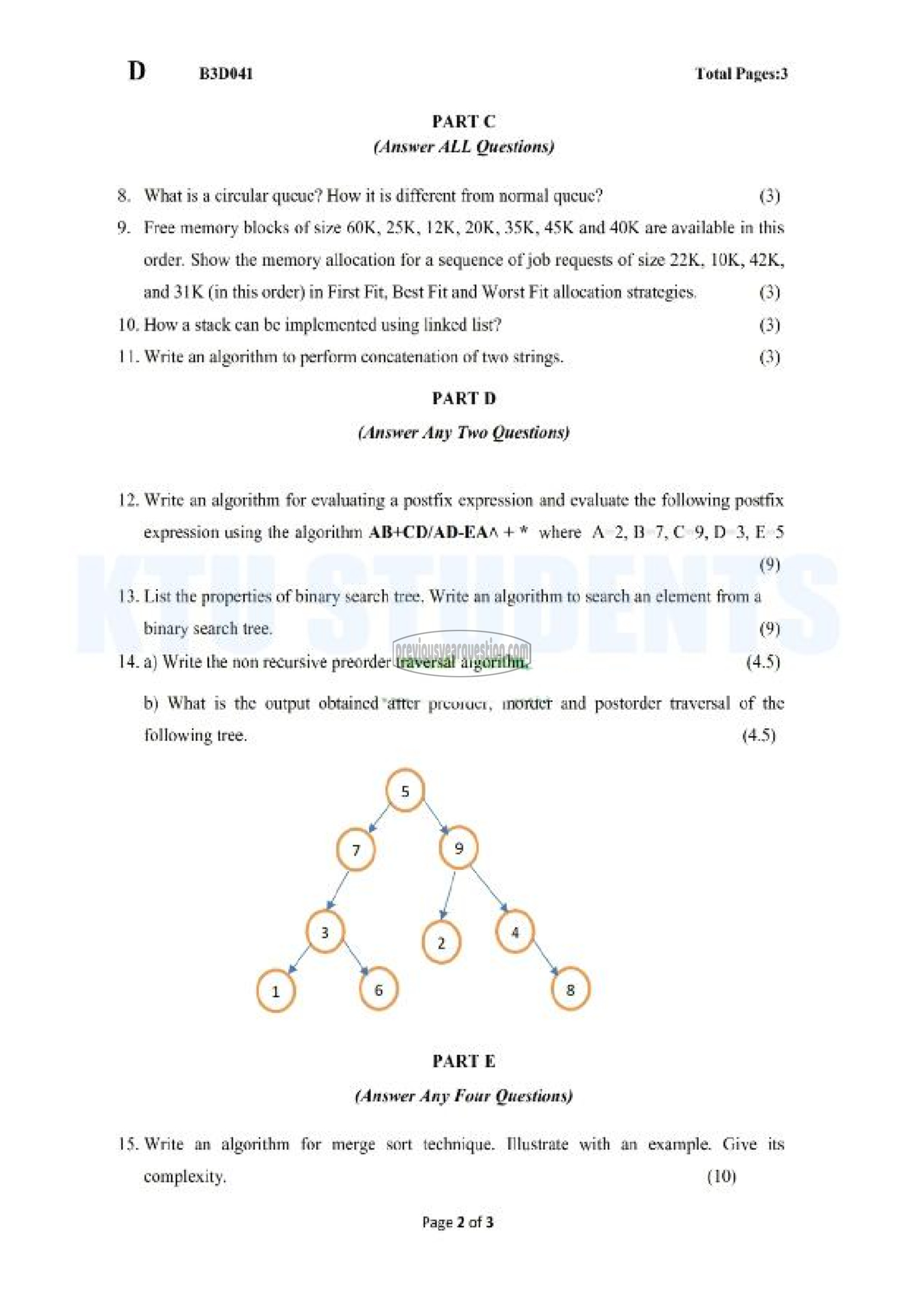 Question Paper - Data Structures-2