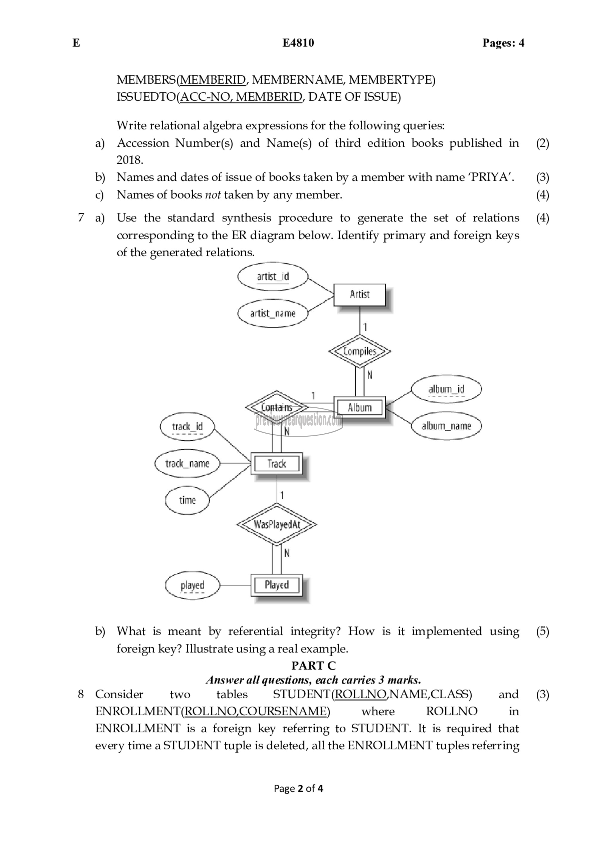 Question Paper - Principles of Database Design-2