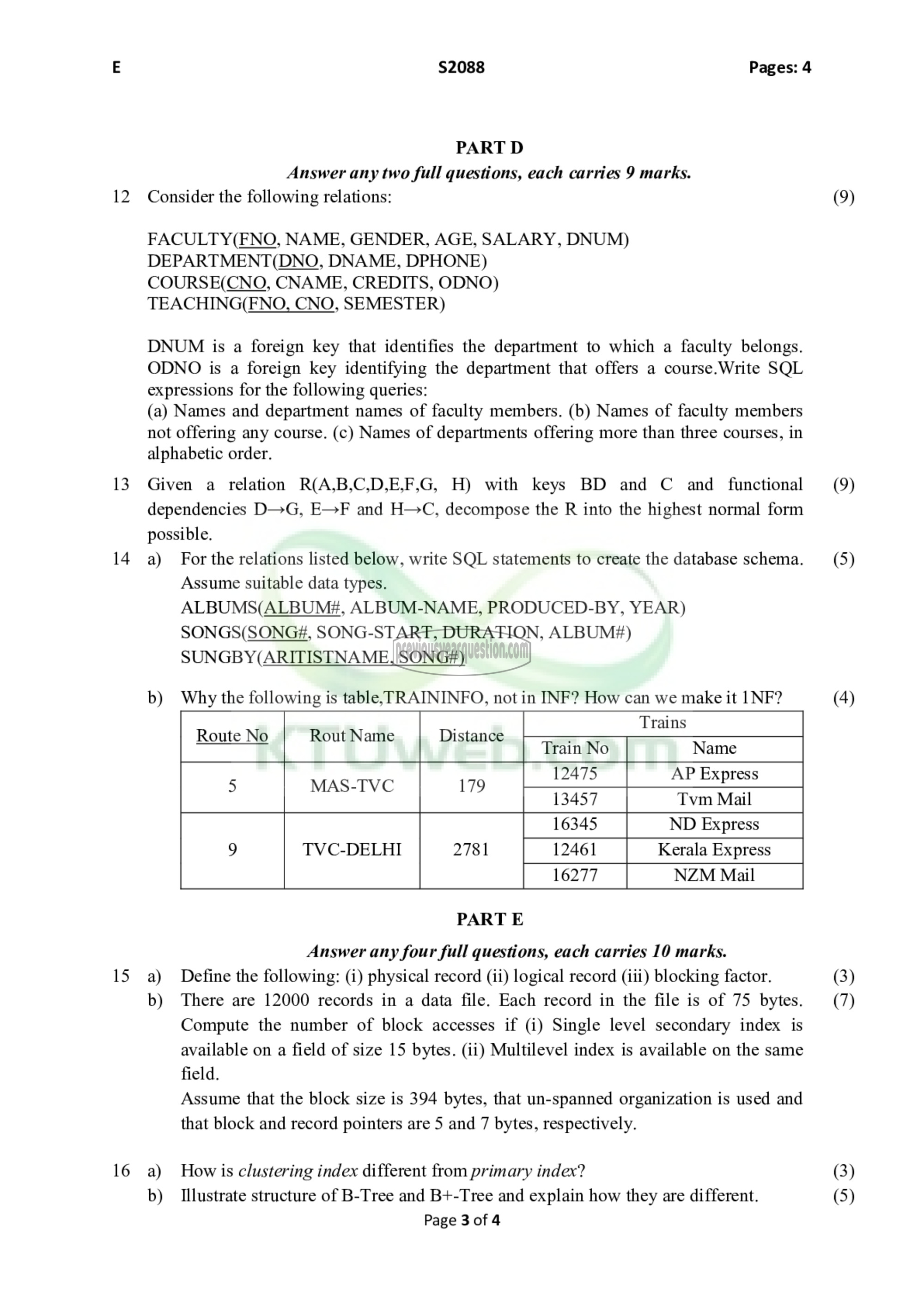 Question Paper - Principles of Database Design-3