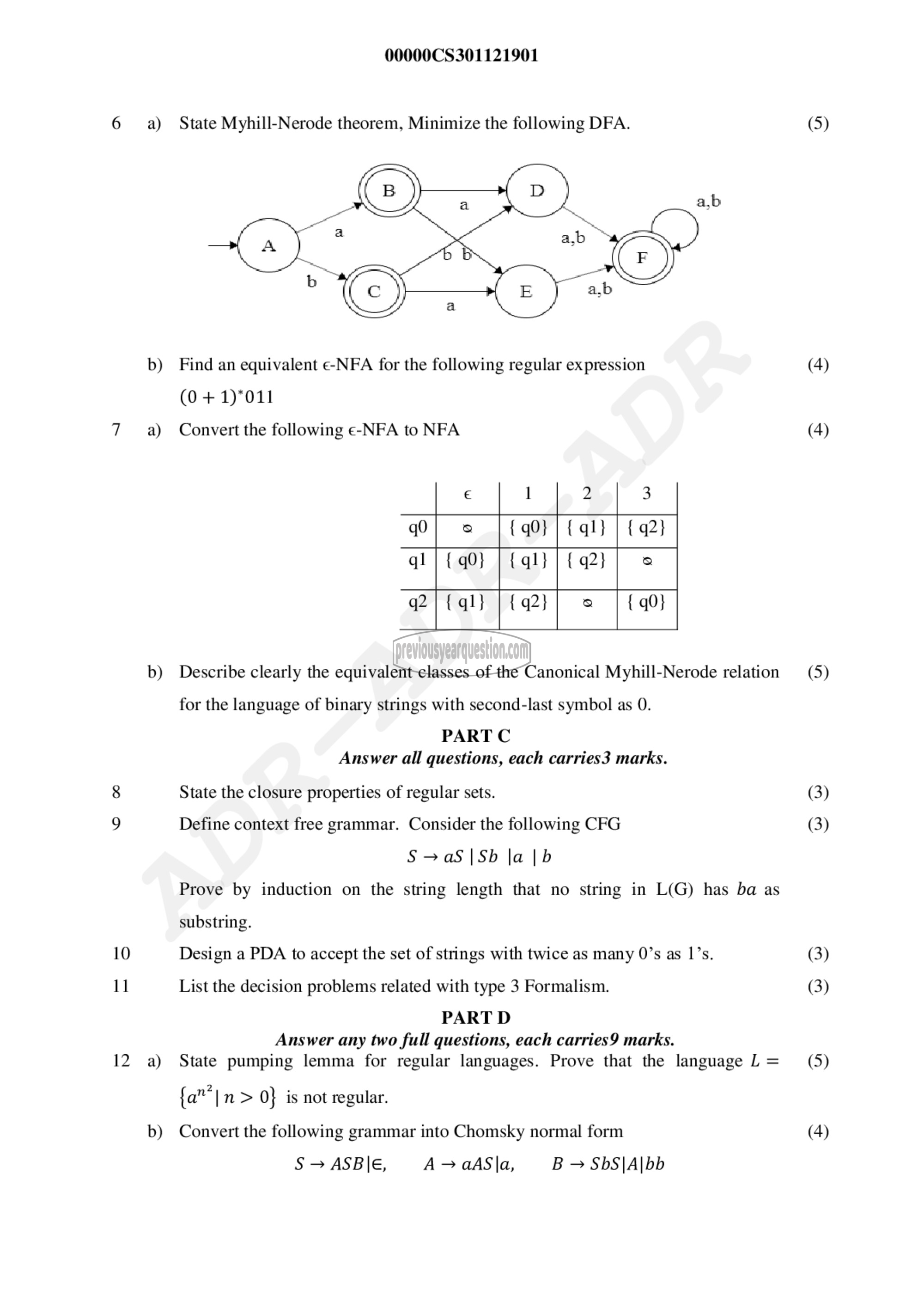 Question Paper - Theory of Computation-2