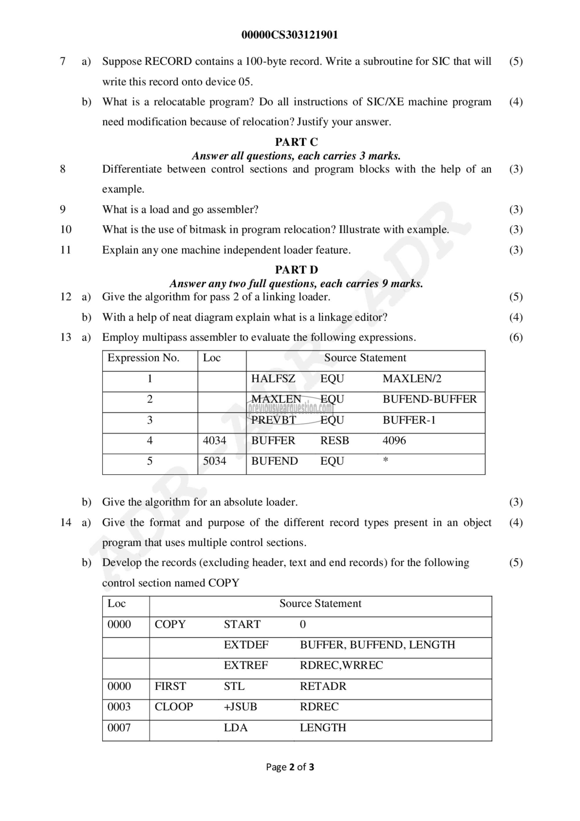 Question Paper - System Software-2