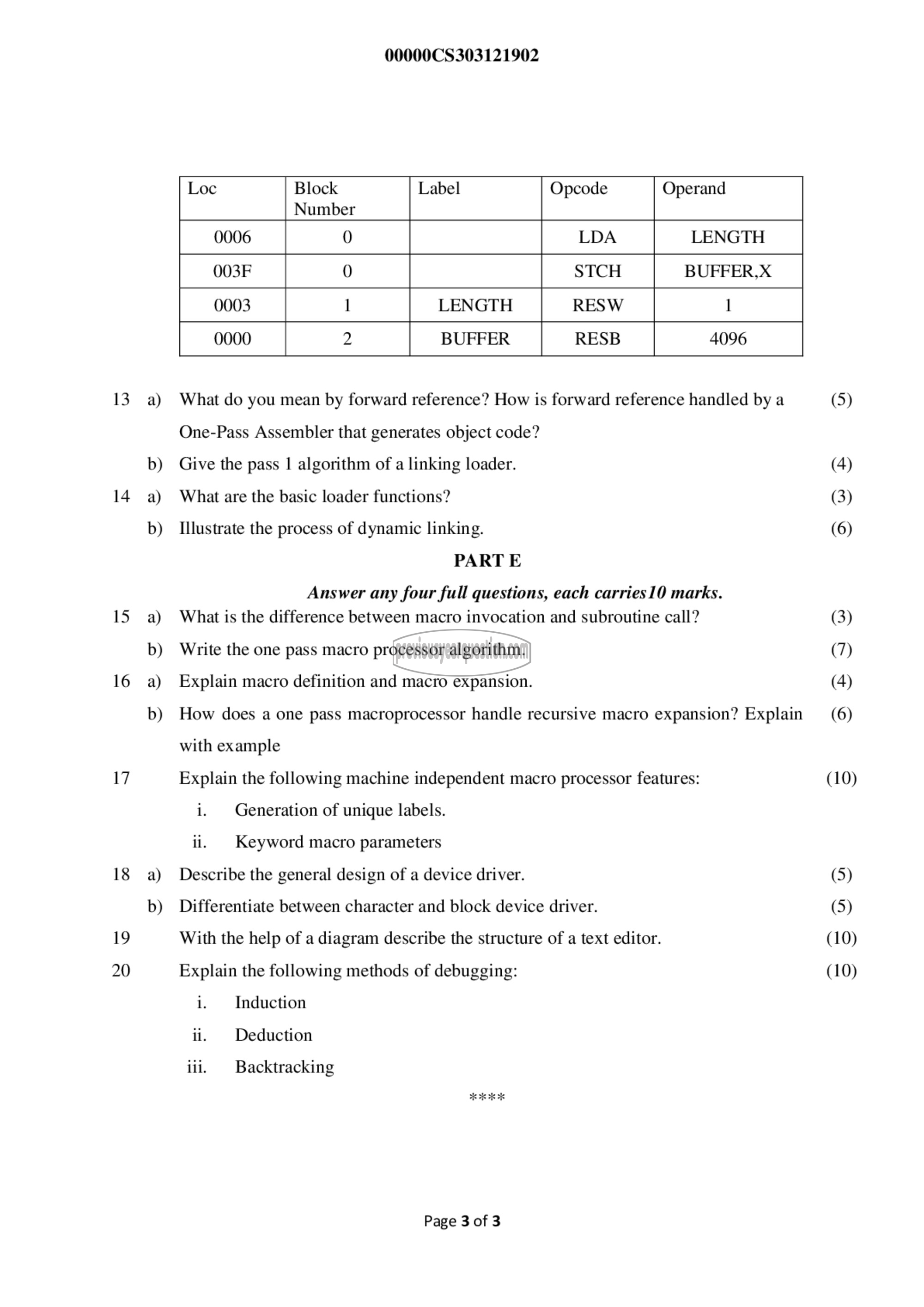 Question Paper - System Software-3