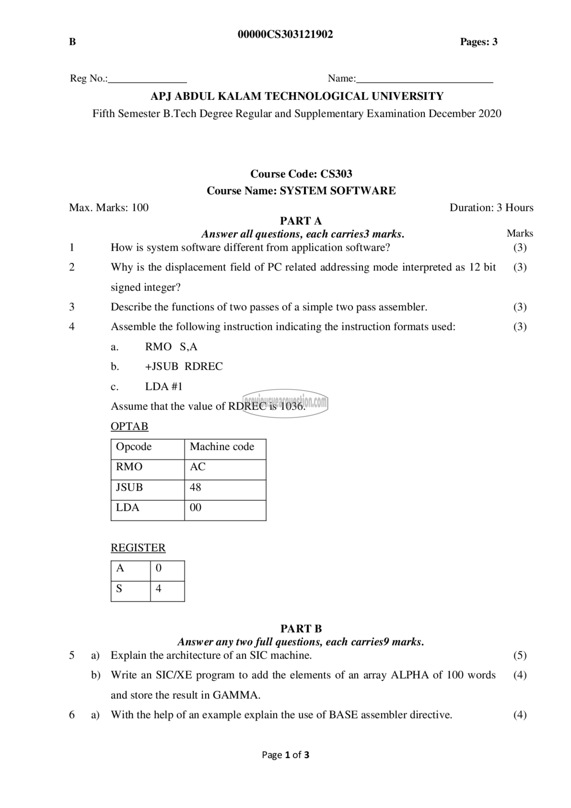 Question Paper - System Software-1