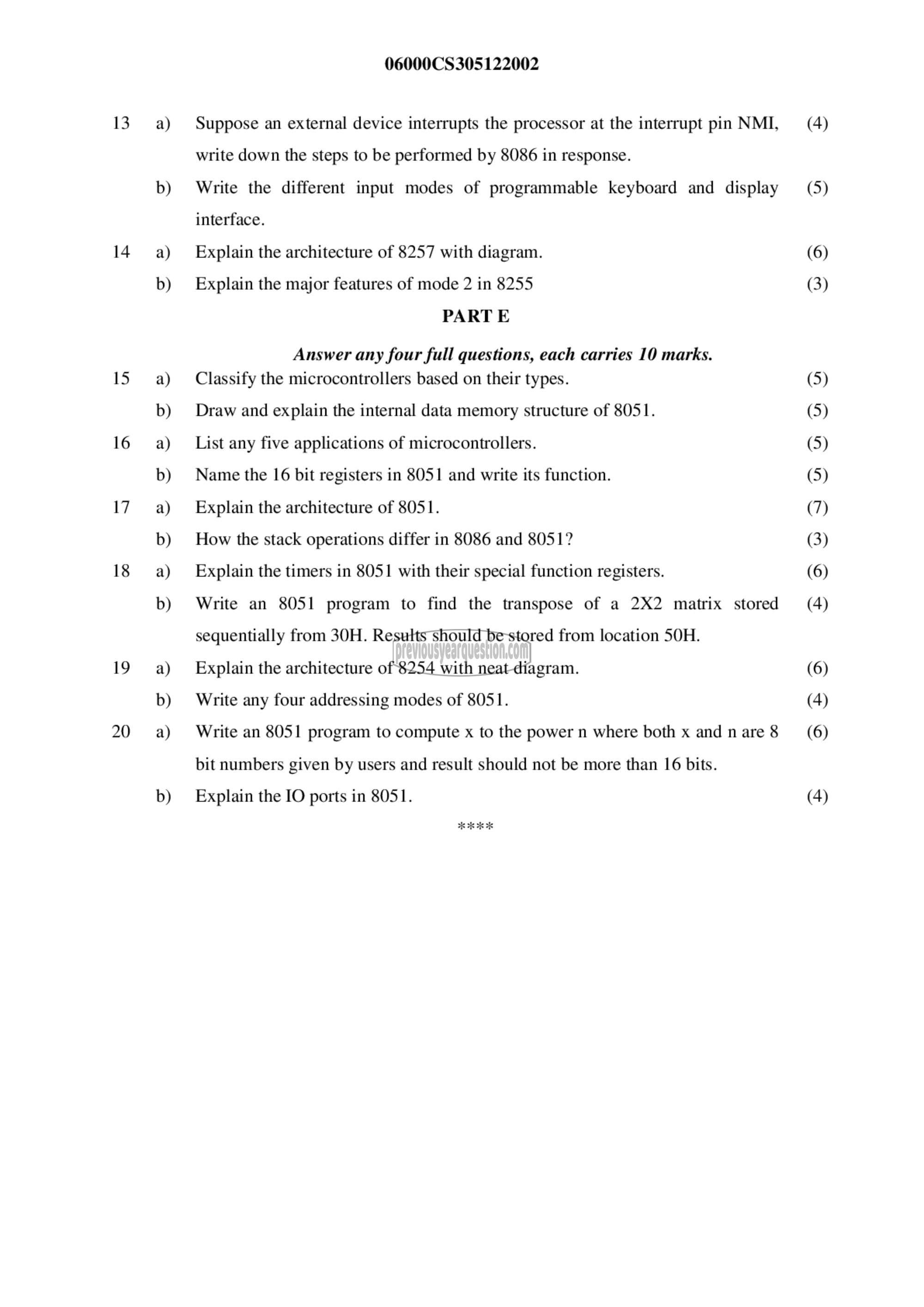 Question Paper - Microprocessors and Microcontrollers-2