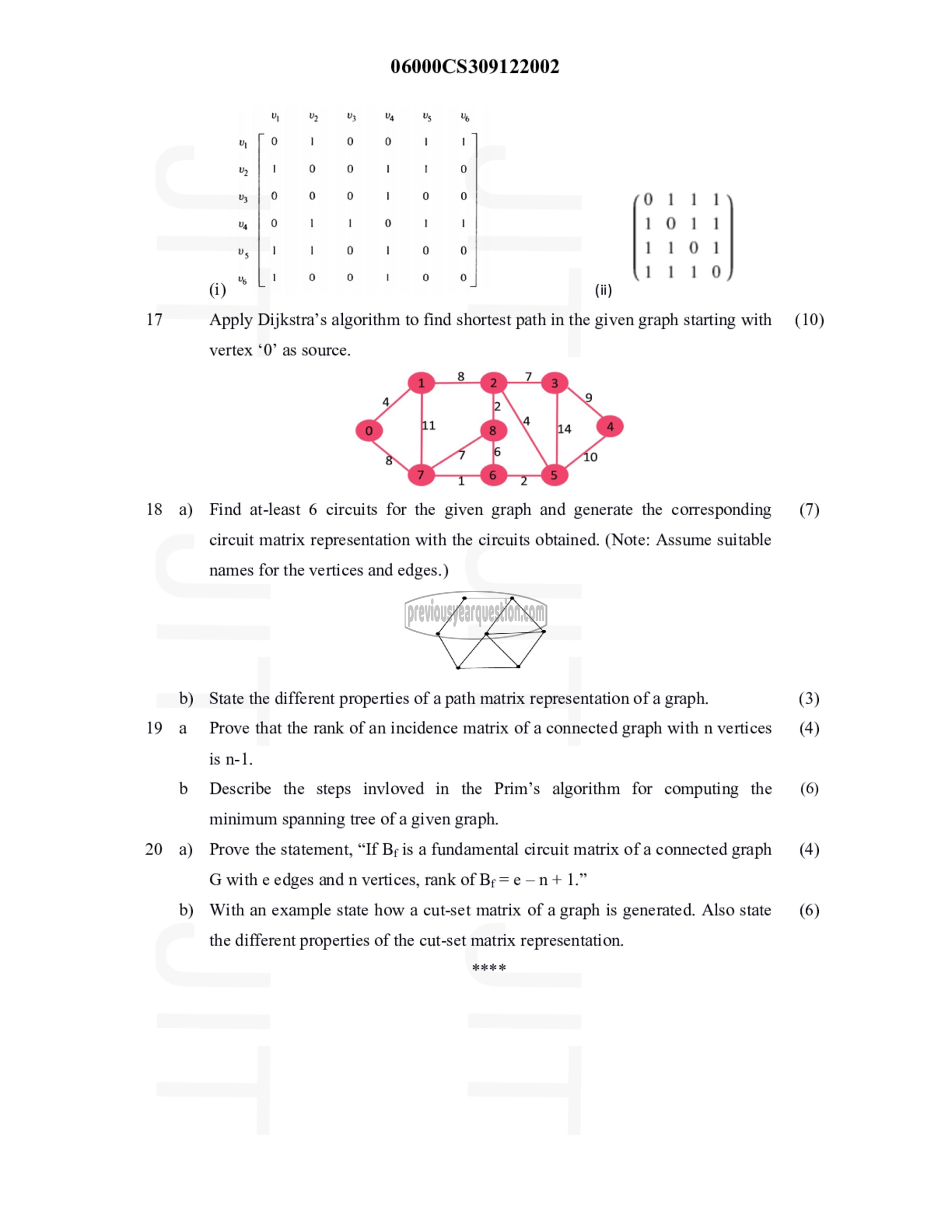 Question Paper - Graph Theory and Combinatorics-4