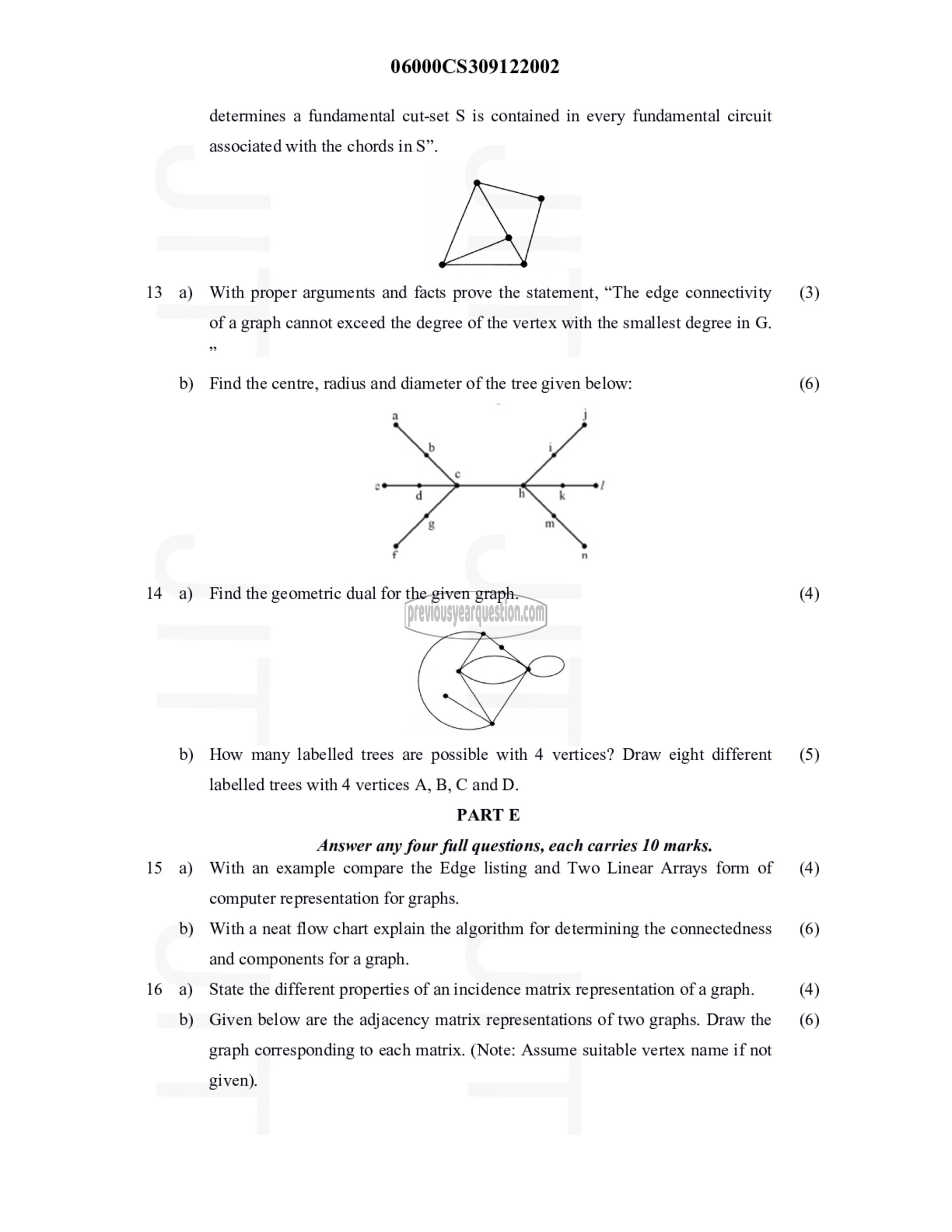 Question Paper - Graph Theory and Combinatorics-3