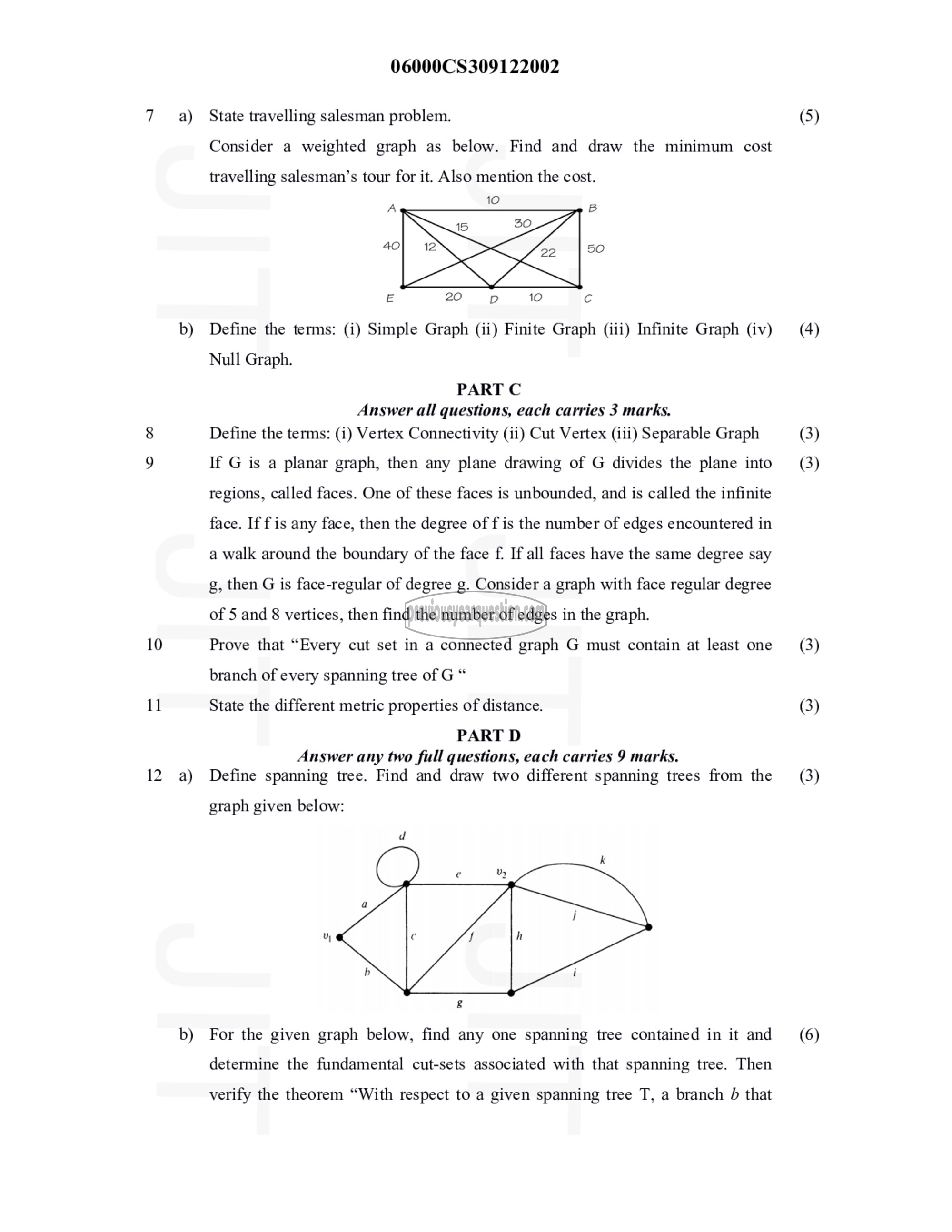 Question Paper - Graph Theory and Combinatorics-2