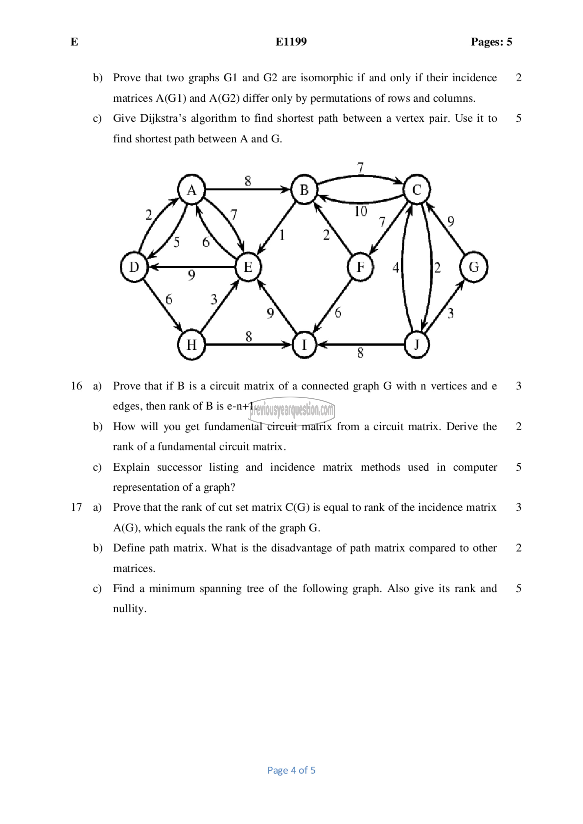 Question Paper - Graph Theory and Combinatorics-4