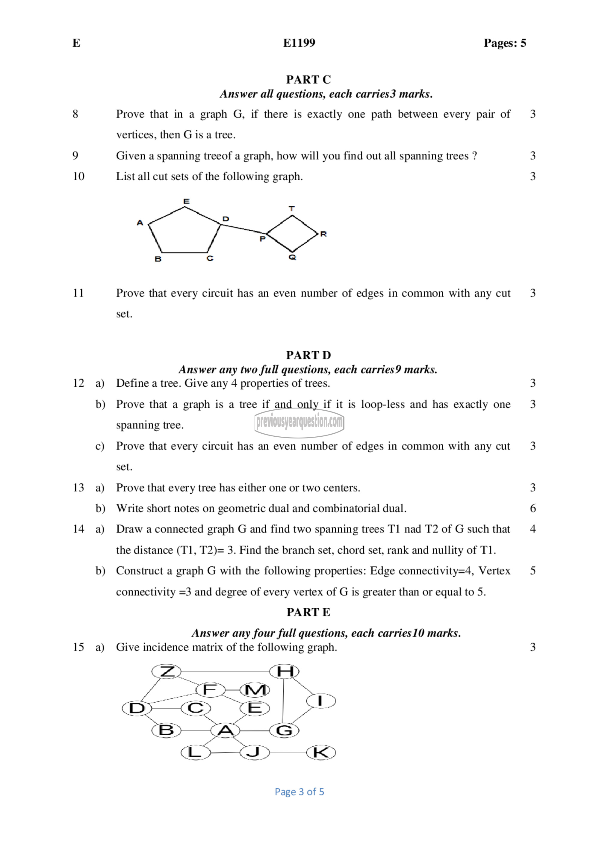 Question Paper - Graph Theory and Combinatorics-3