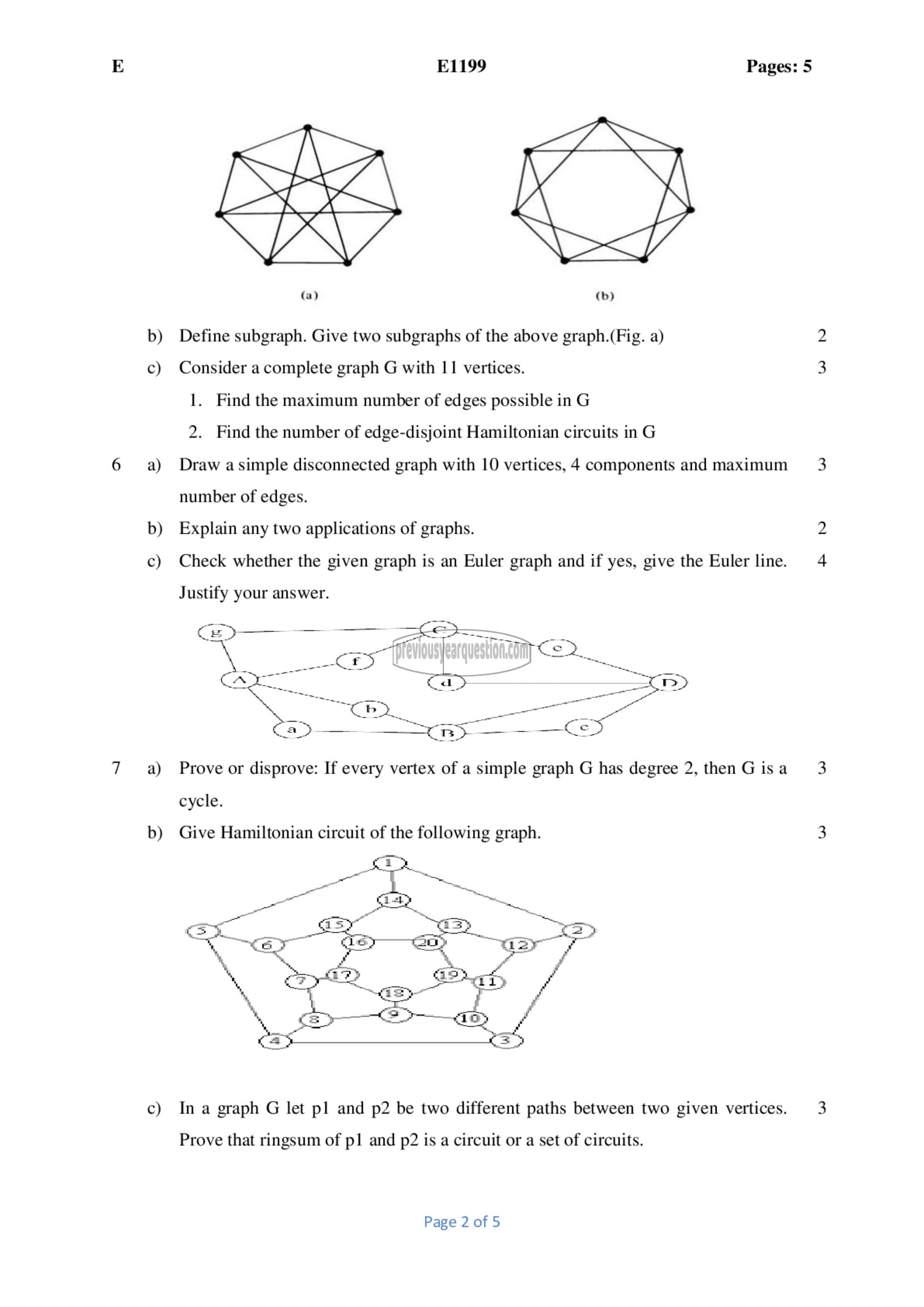 Question Paper - Graph Theory and Combinatorics-2