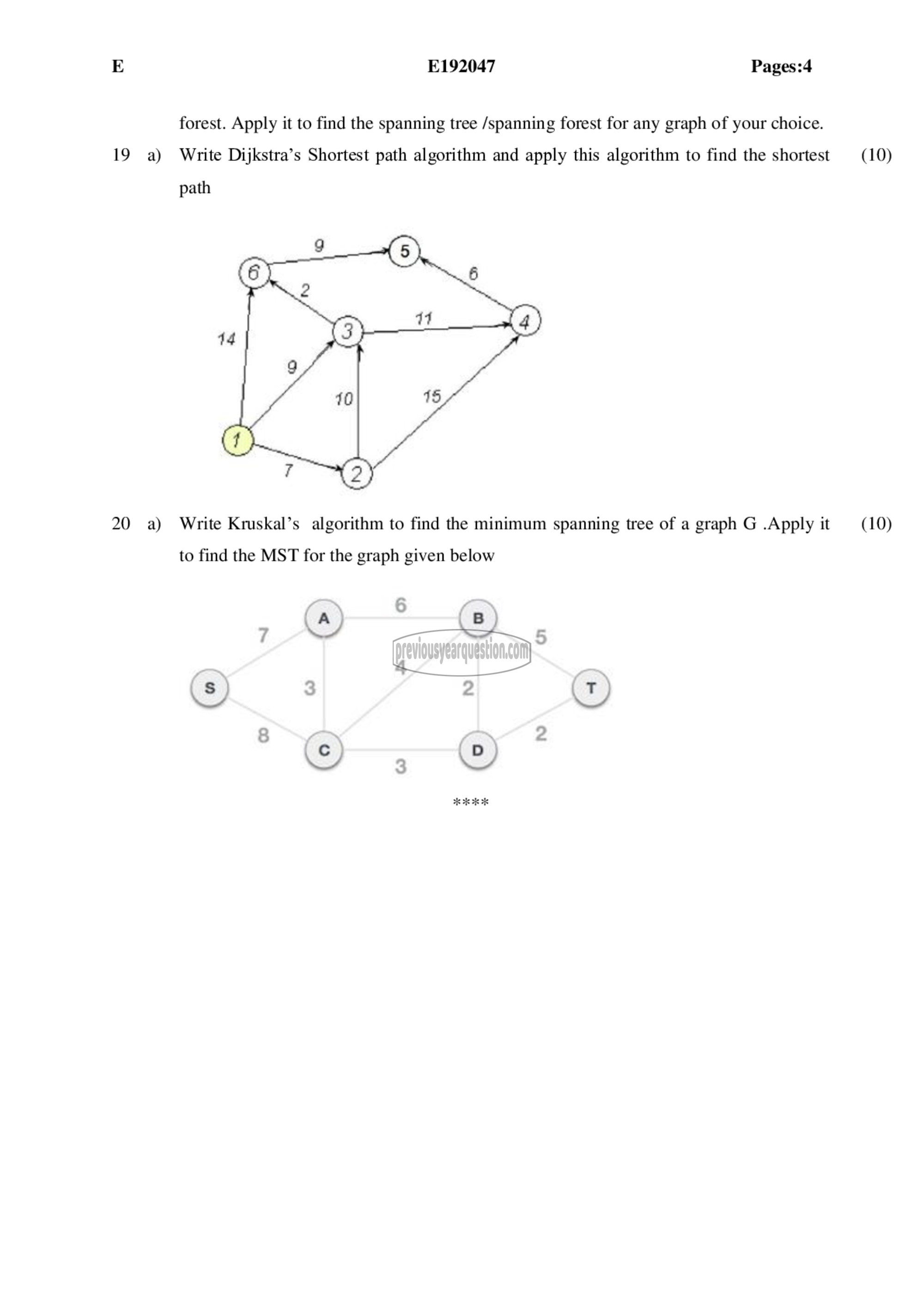 Question Paper - Graph Theory and Combinatorics-4