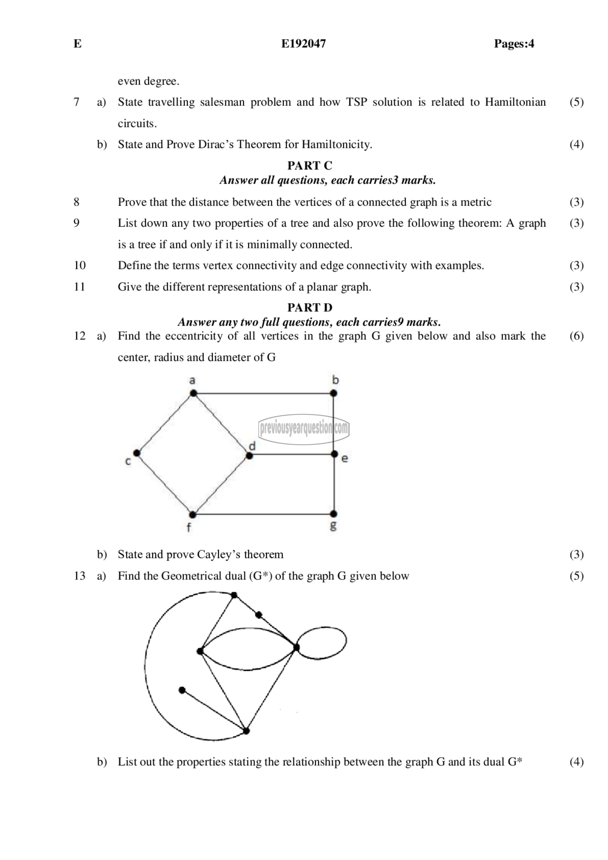 Question Paper - Graph Theory and Combinatorics-2