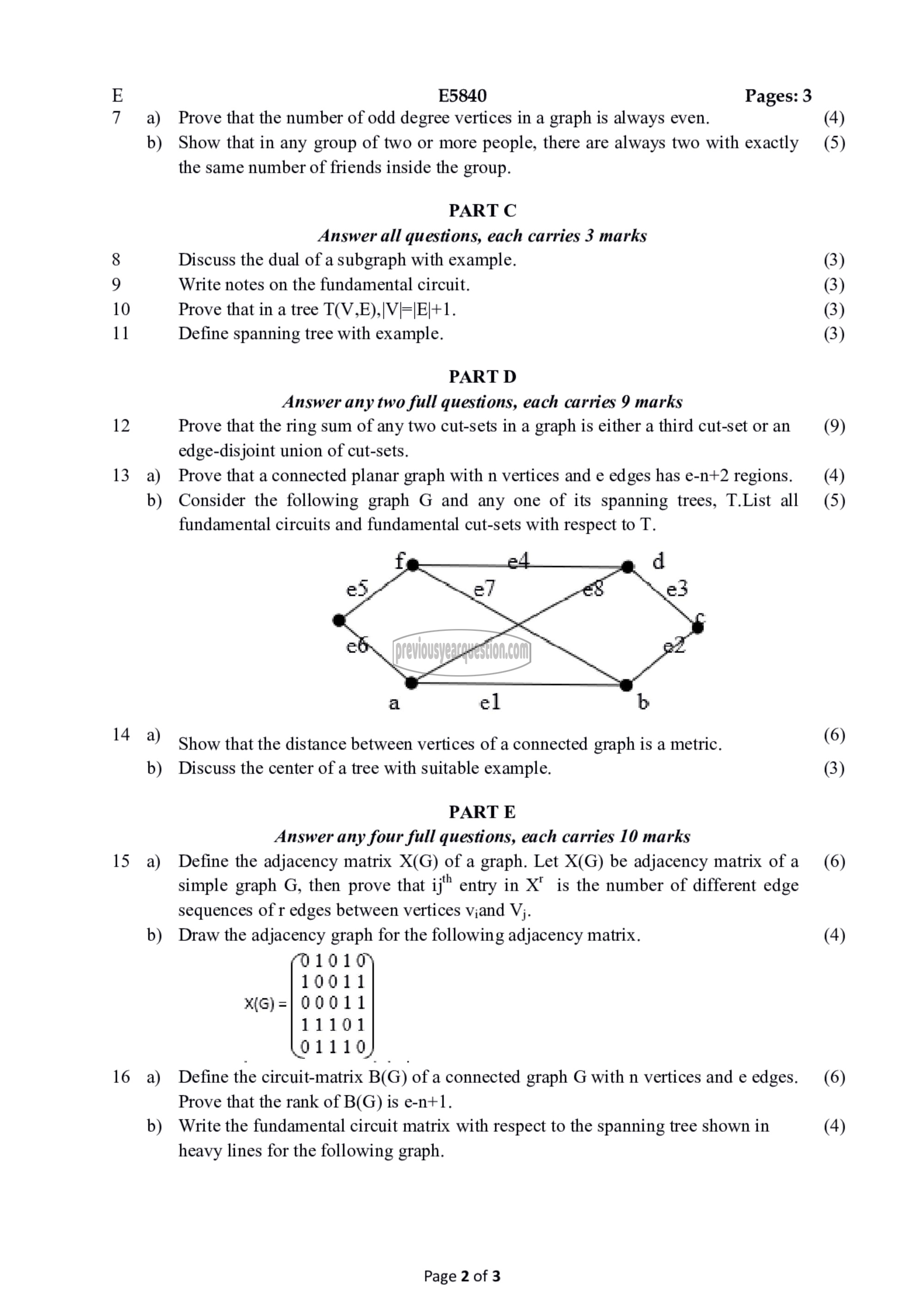 Question Paper - Graph Theory and Combinatorics-2