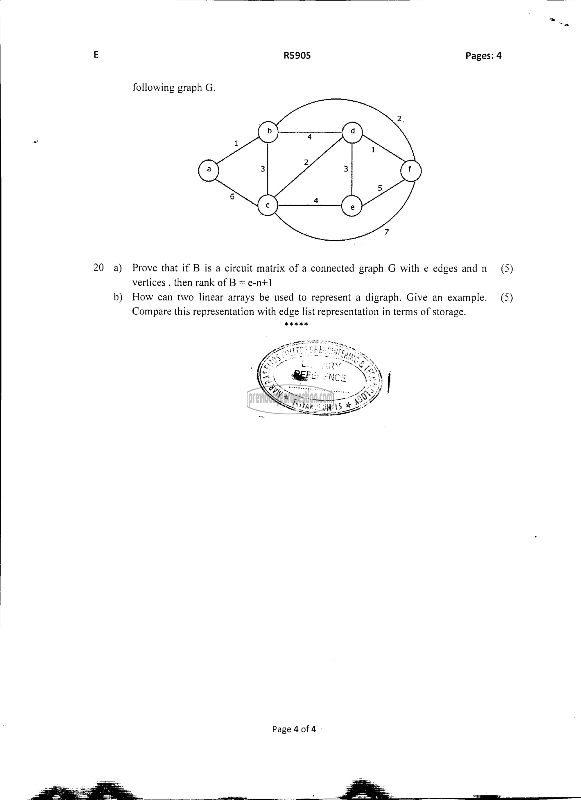 Question Paper - Graph Theory and Combinatorics-4