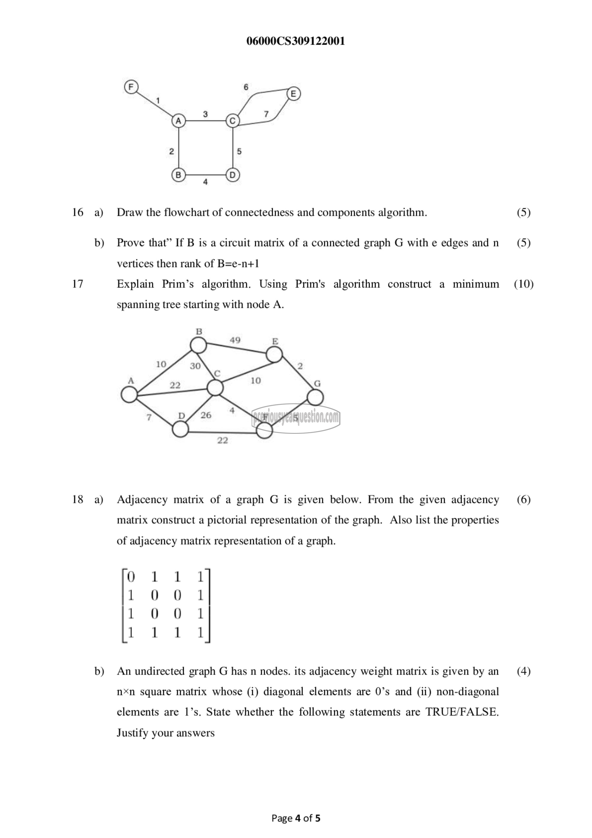 Question Paper - Graph Theory and Combinatorics-4