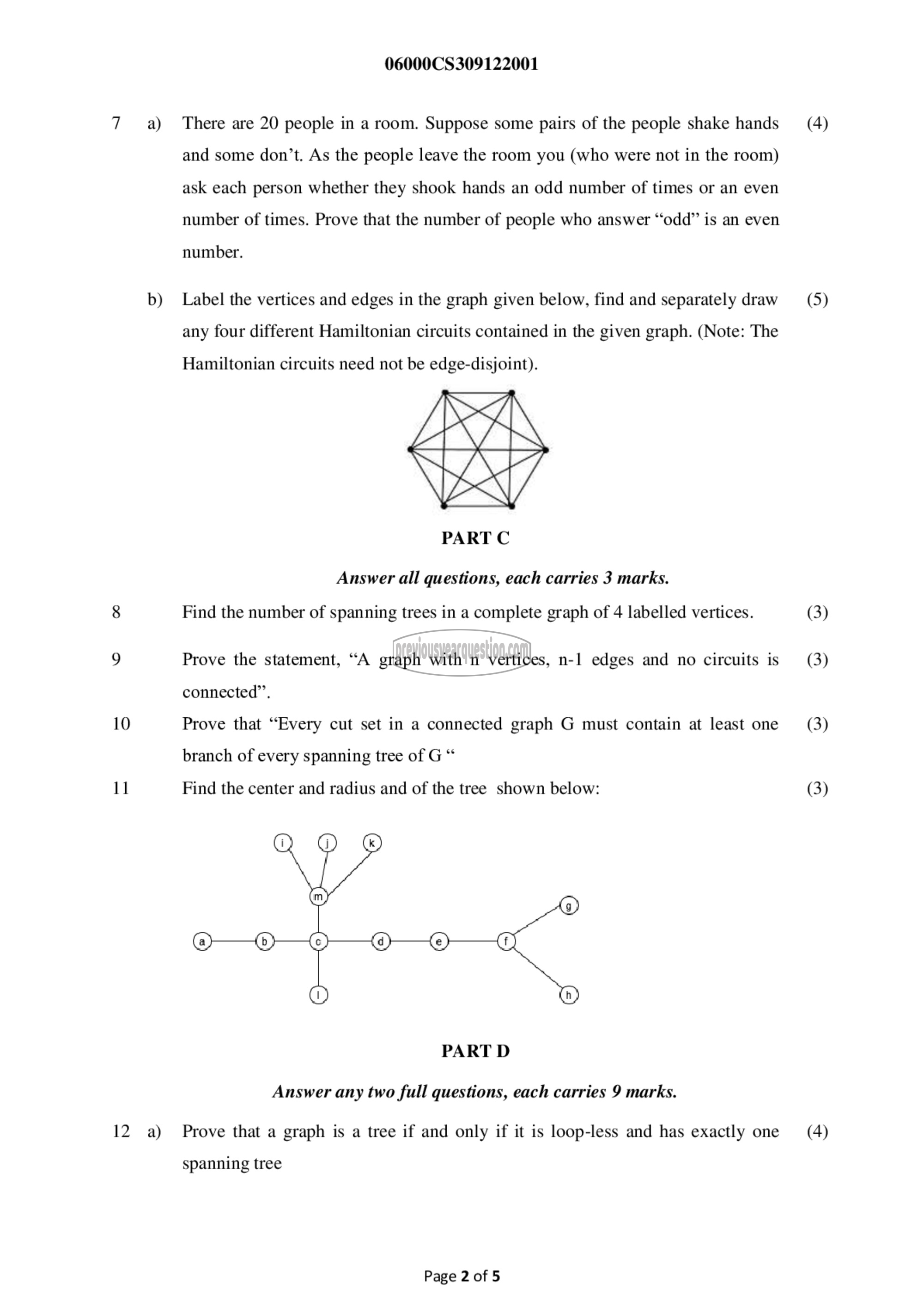 Question Paper - Graph Theory and Combinatorics-2