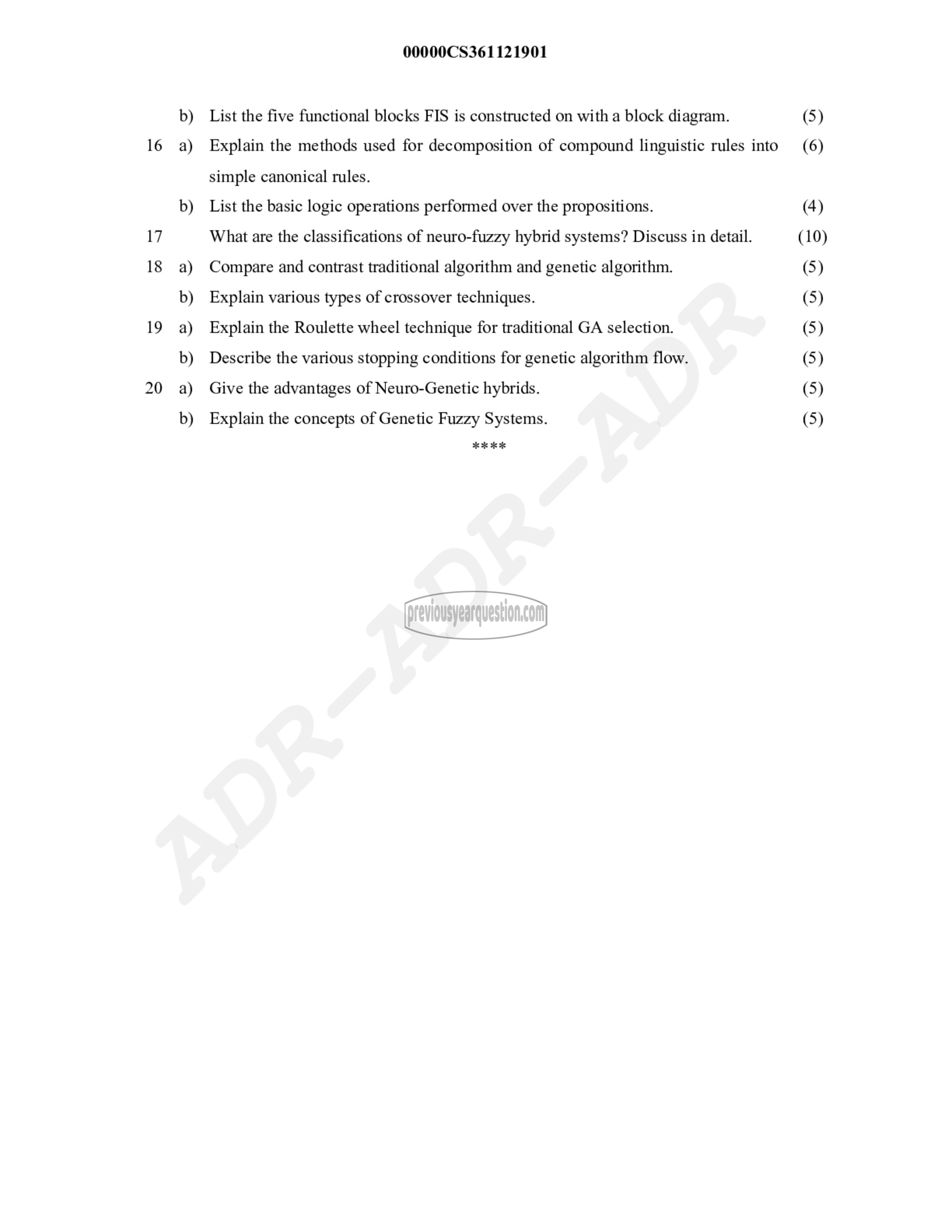 Question Paper - Soft Computing-4