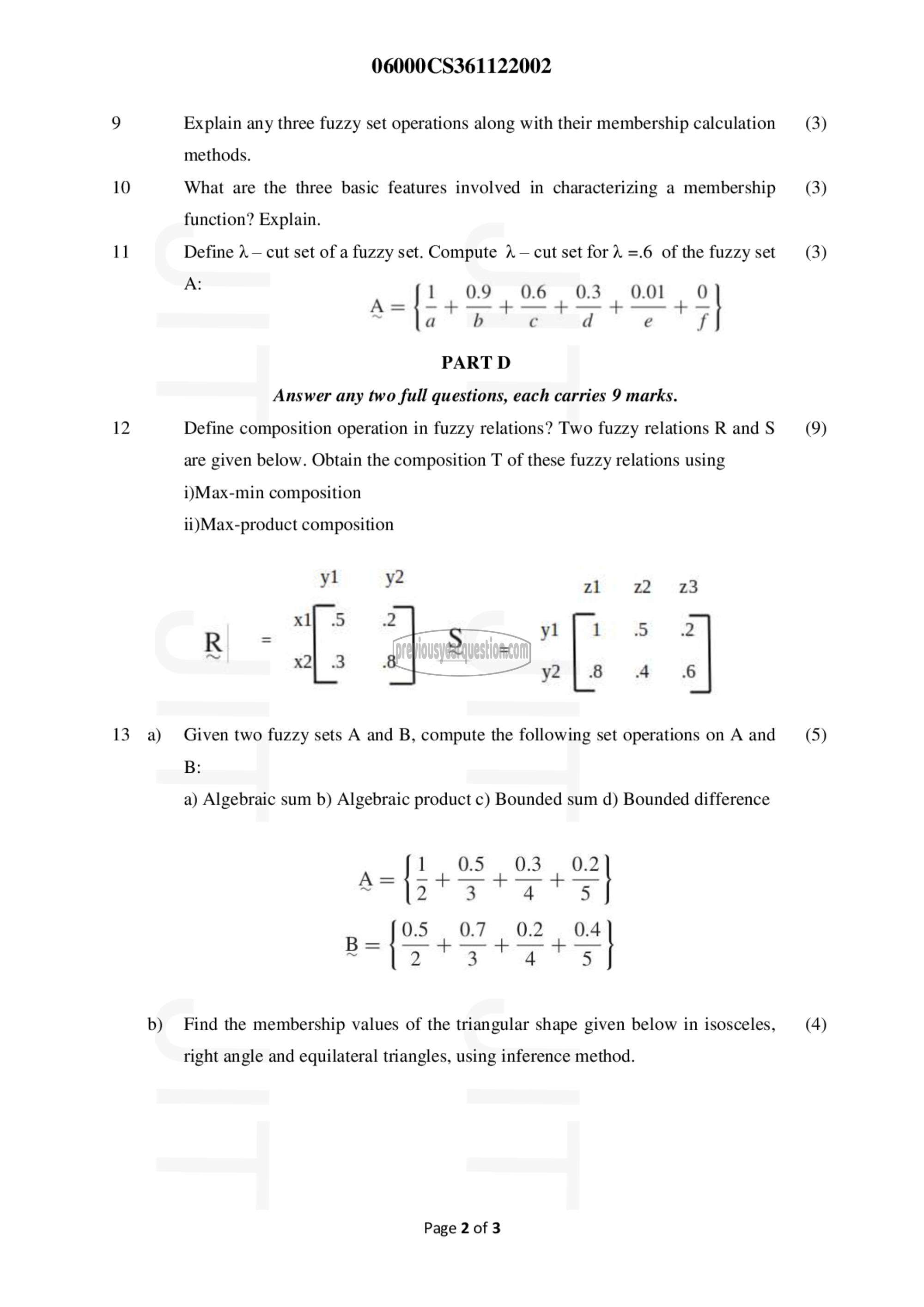 Question Paper - Soft Computing-2