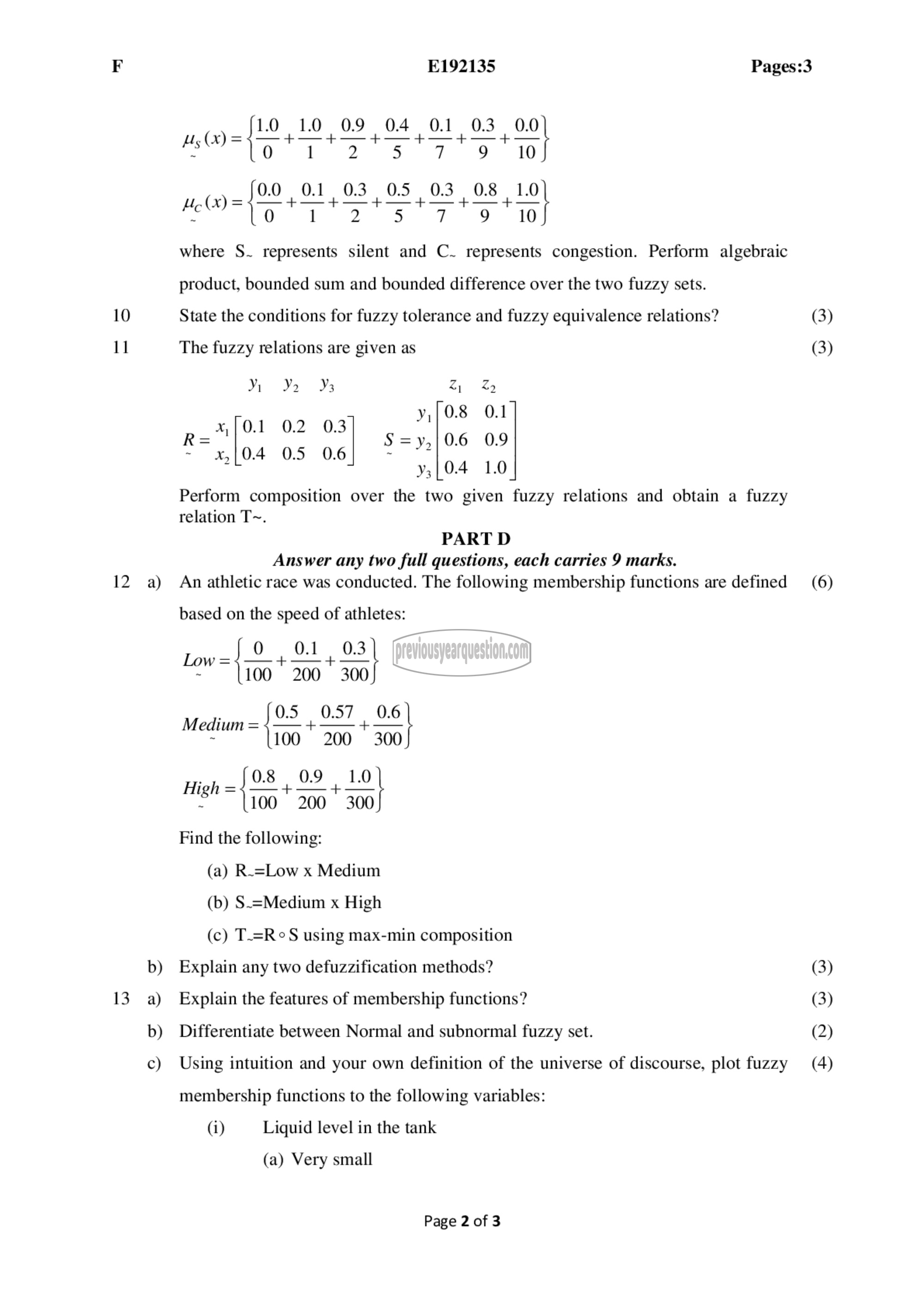 Question Paper - Soft Computing-2