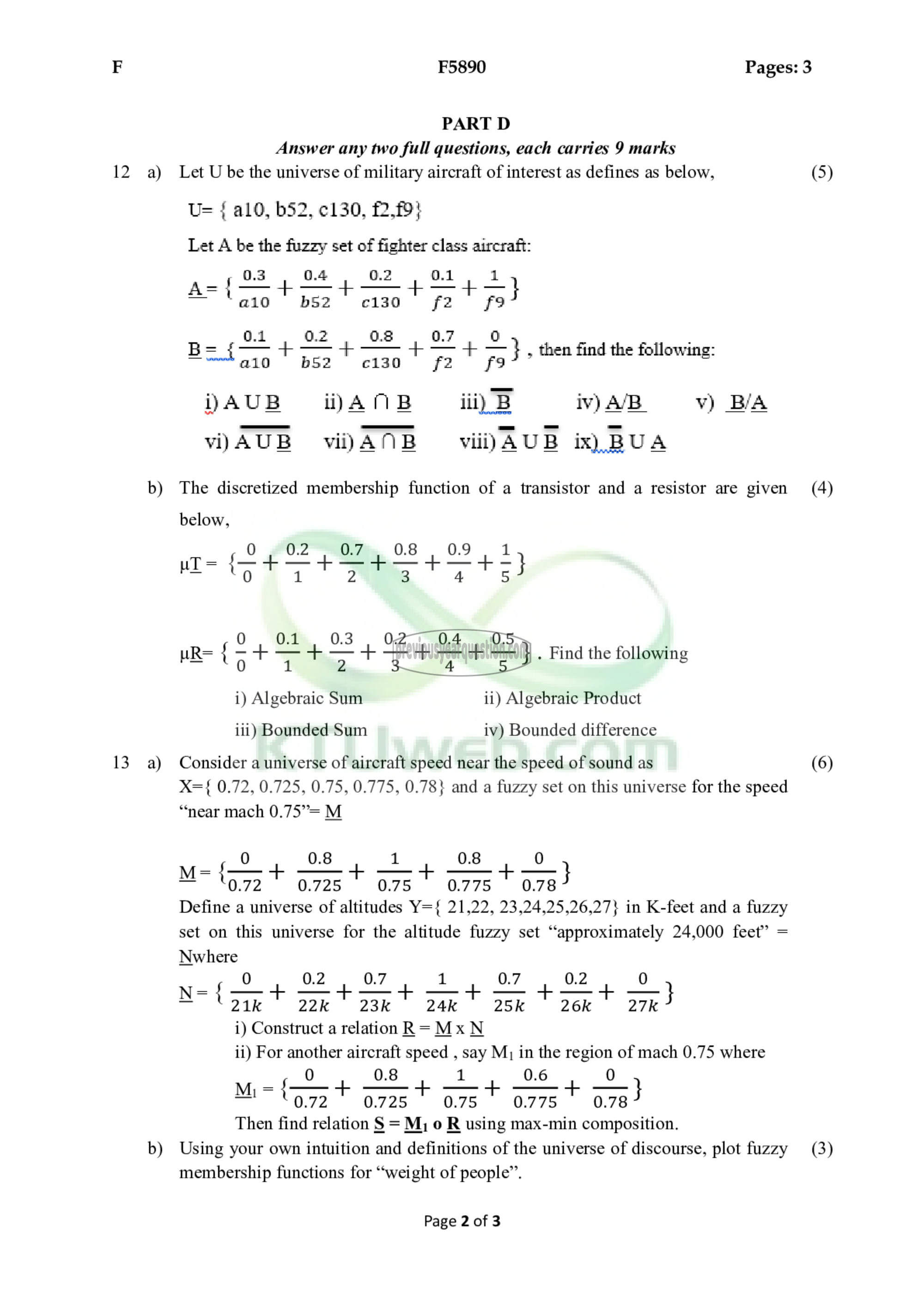 Question Paper - Soft Computing-2