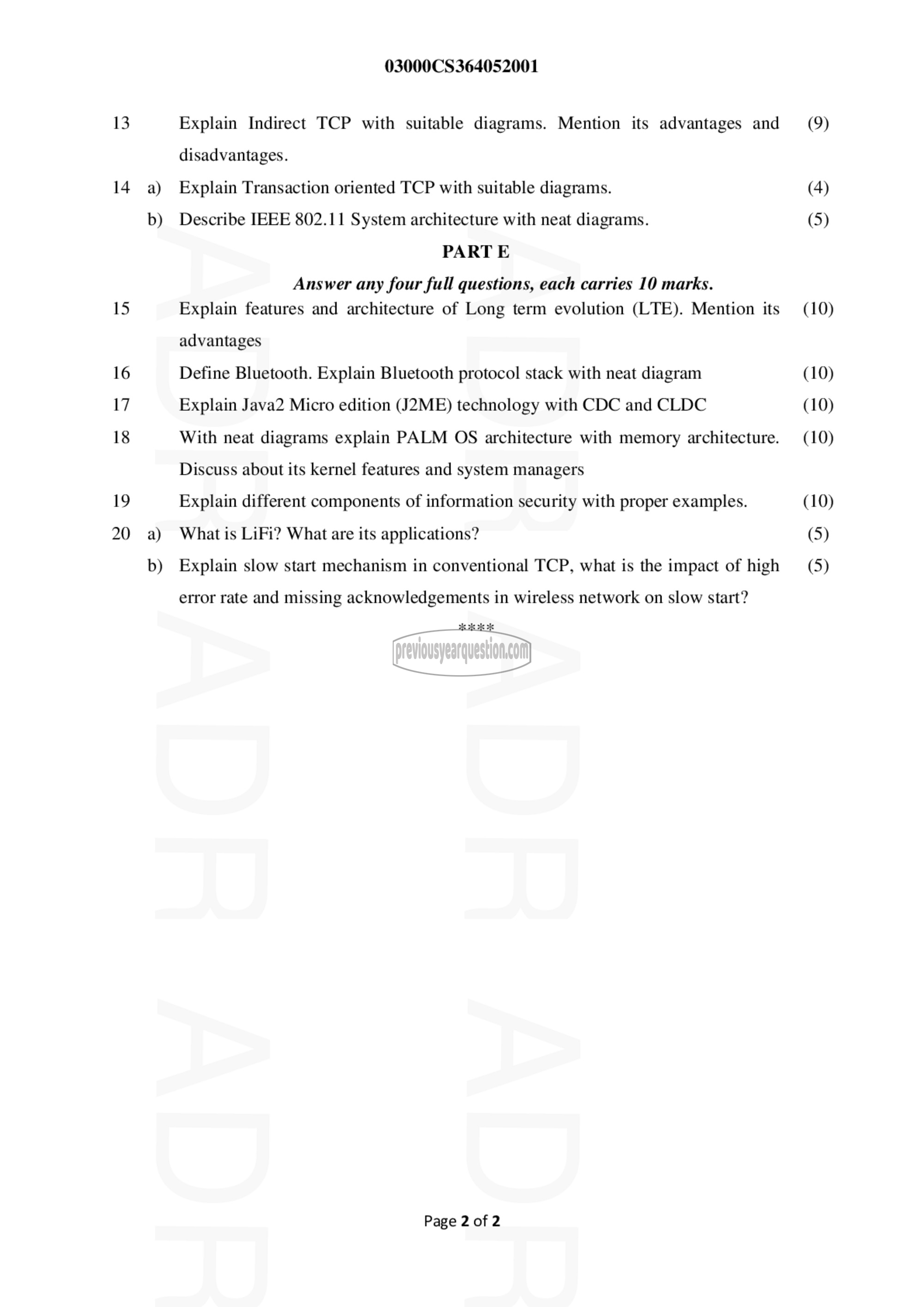 Question Paper - Mobile Computing-2