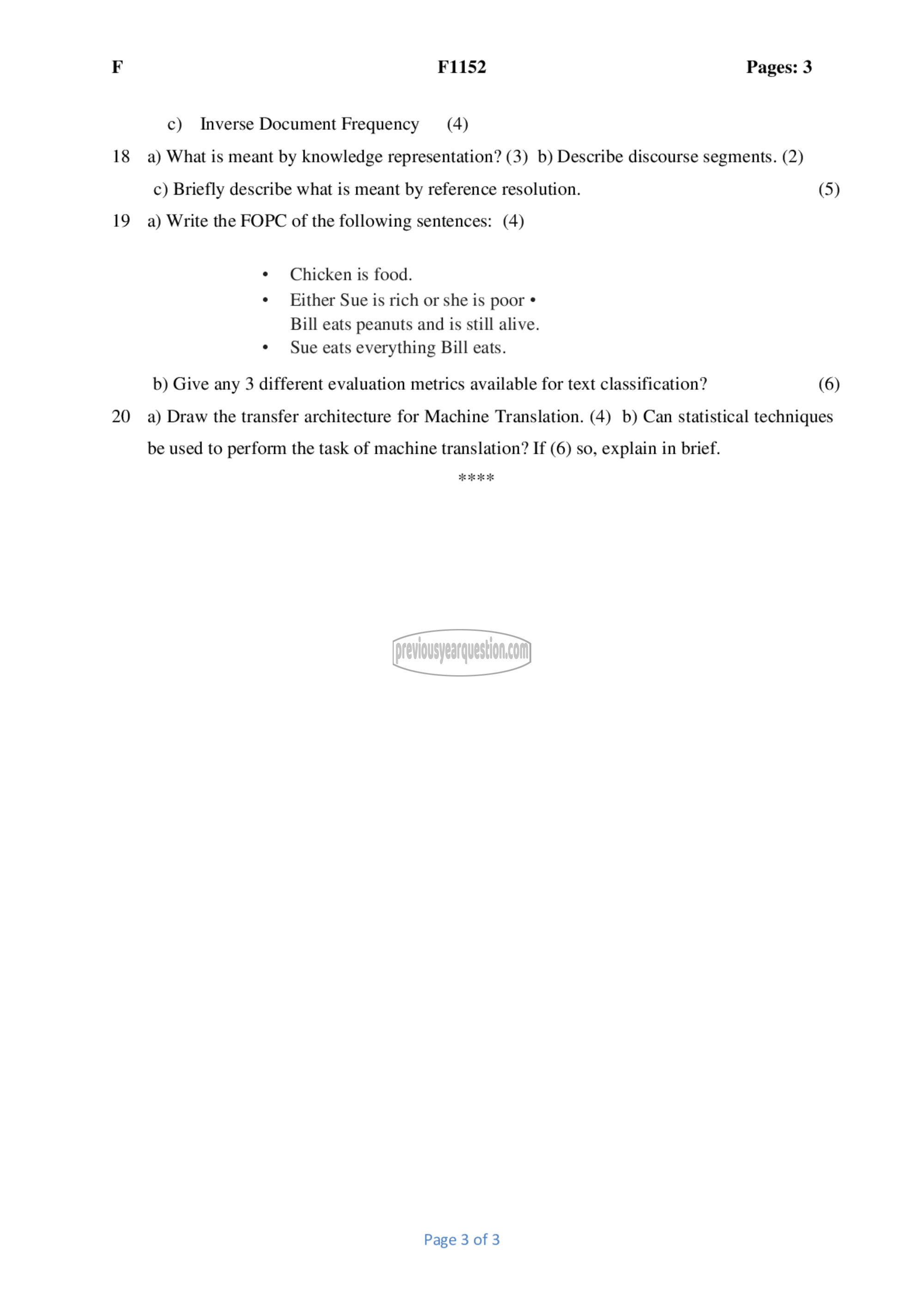 Question Paper - Natural Language Processing-3