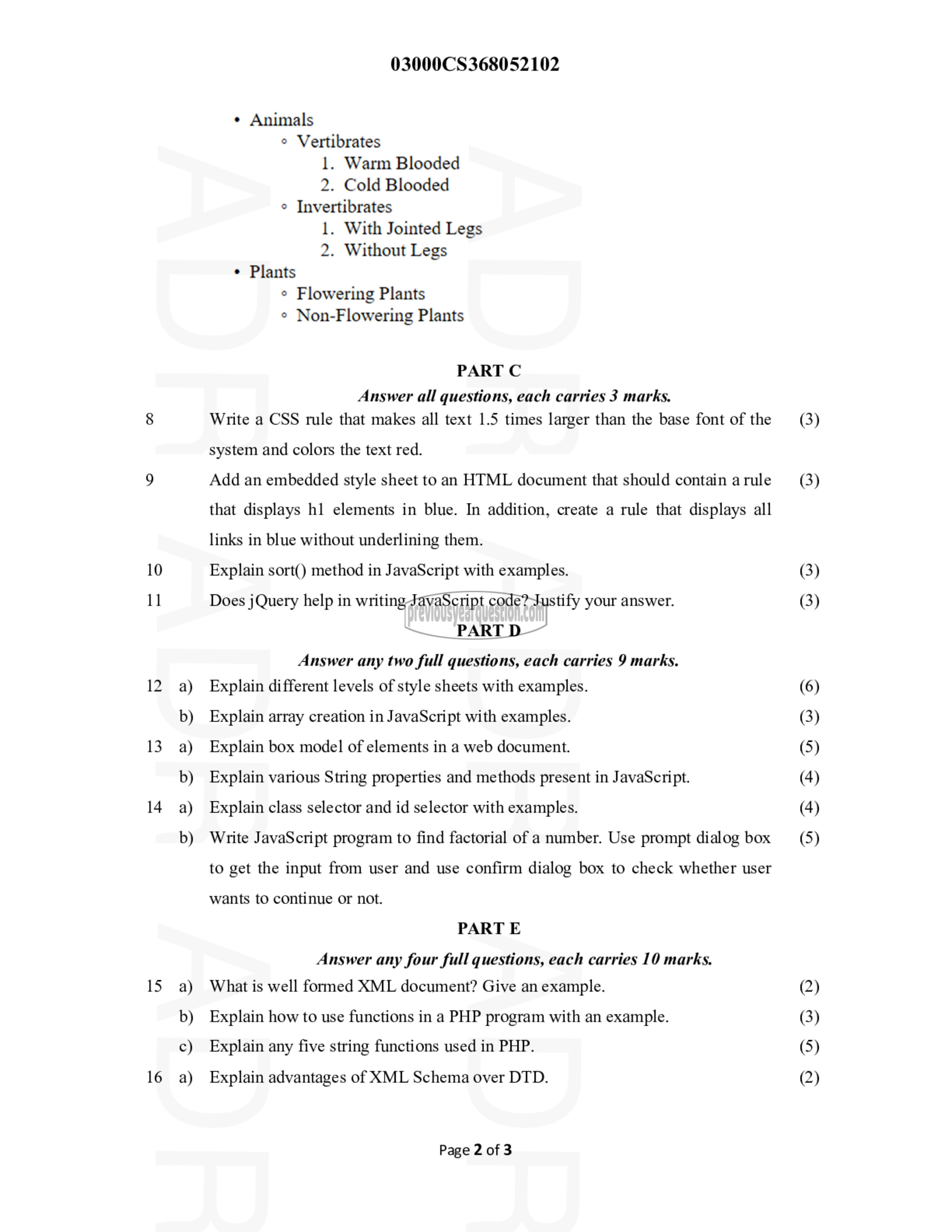 Question Paper - Web Technologies-2