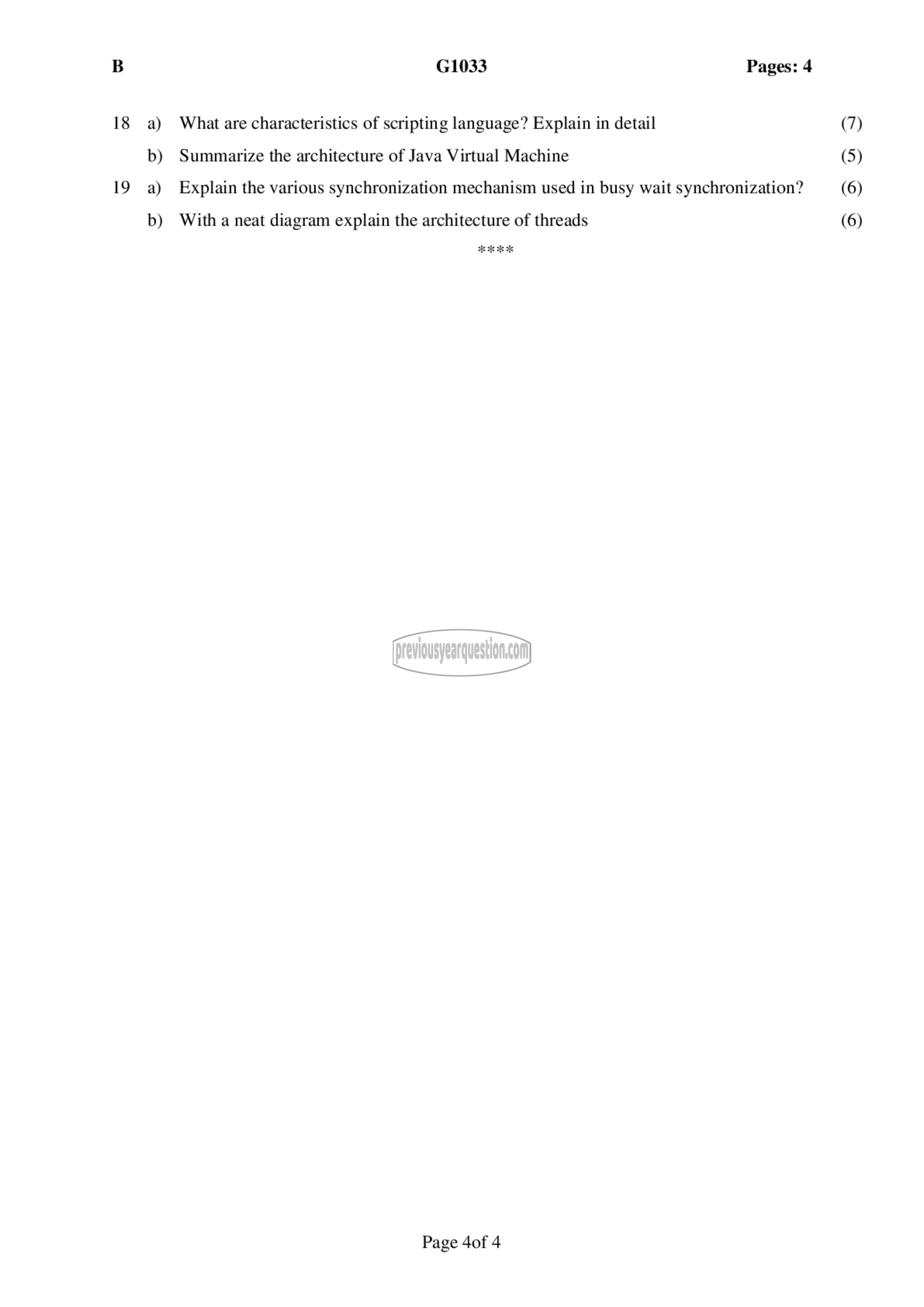 Question Paper - Programming Paradigms-4