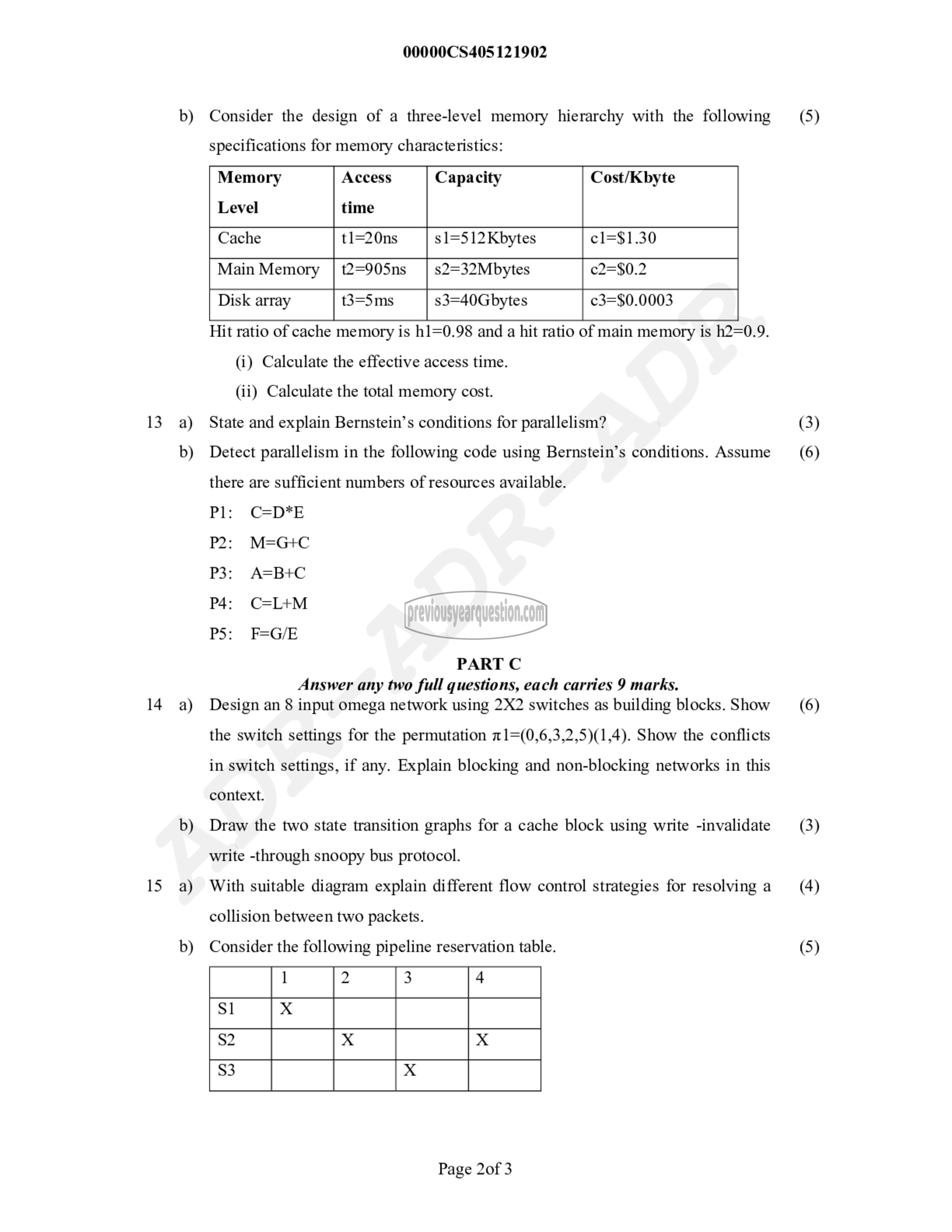 Question Paper - Computer System Architecture-2