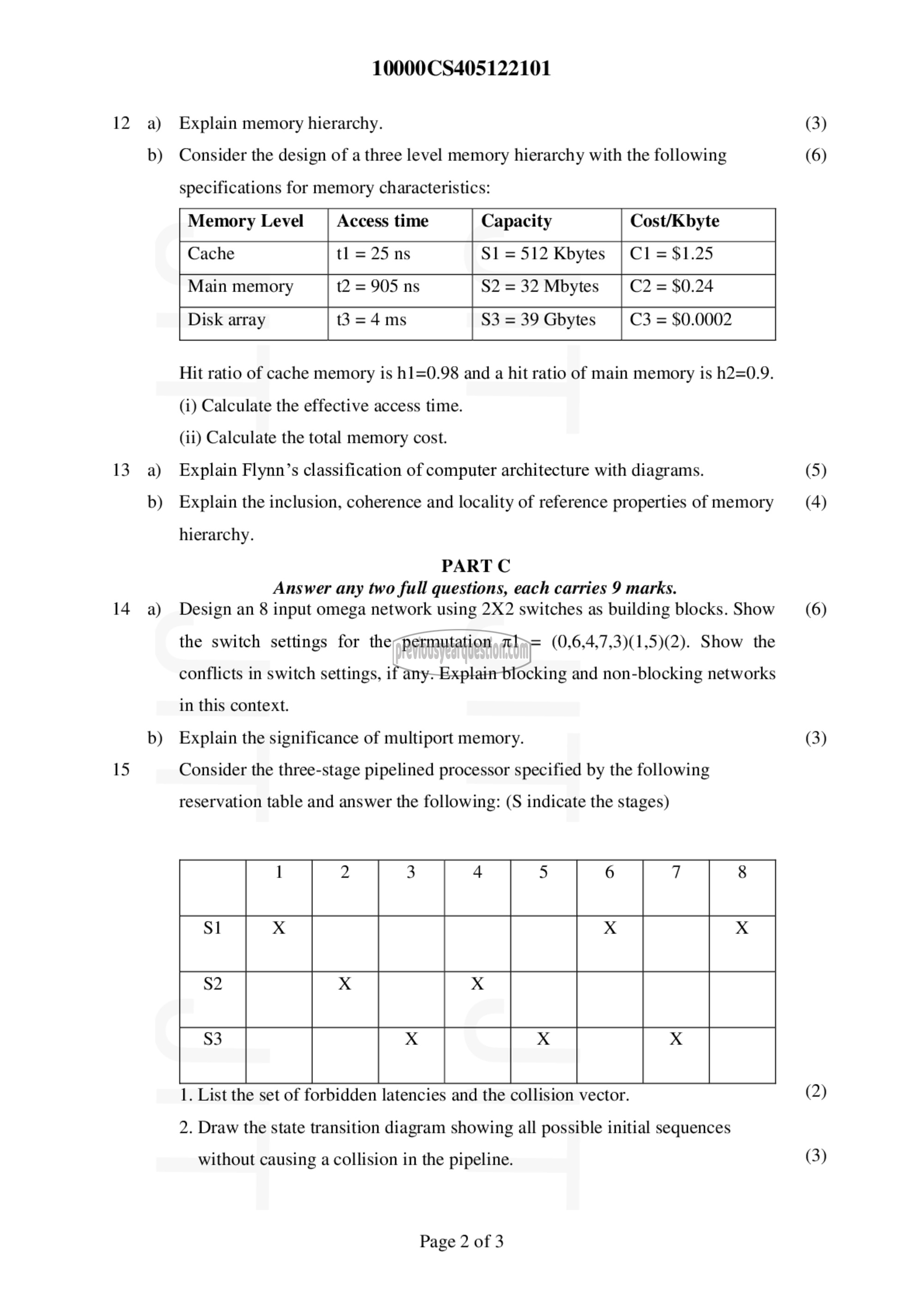 Question Paper - Computer System Architecture-2