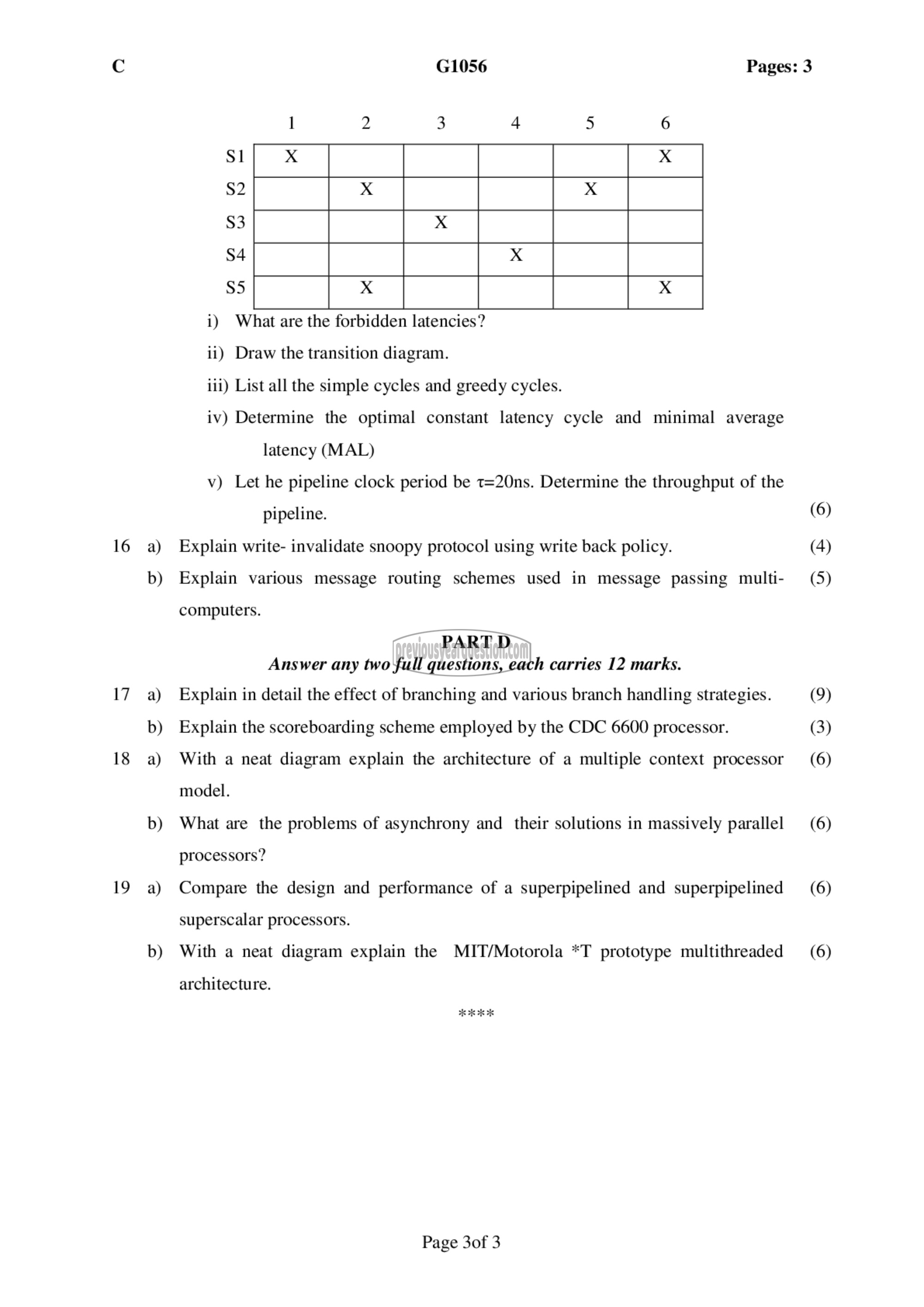 Question Paper - Computer System Architecture-3