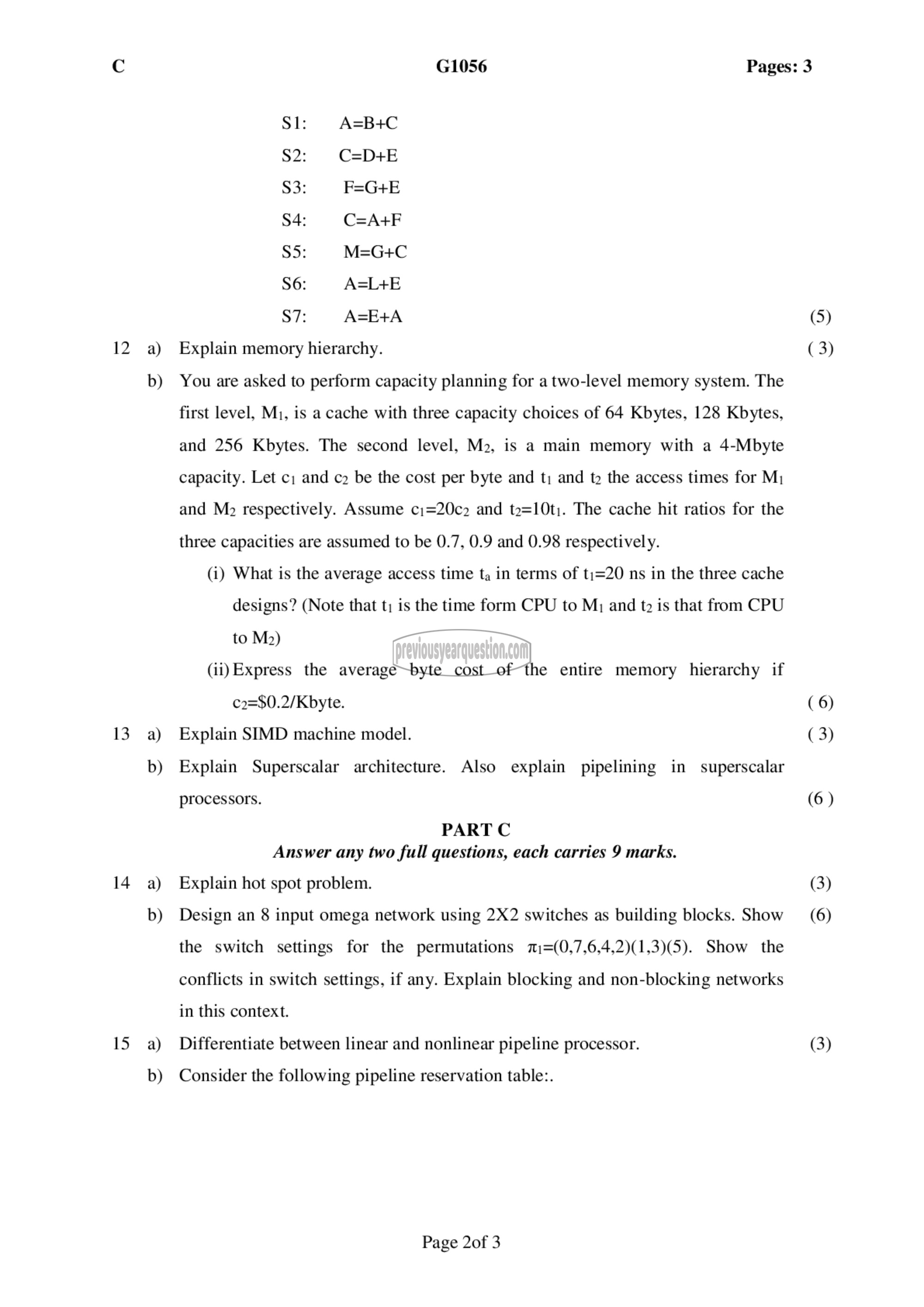 Question Paper - Computer System Architecture-2