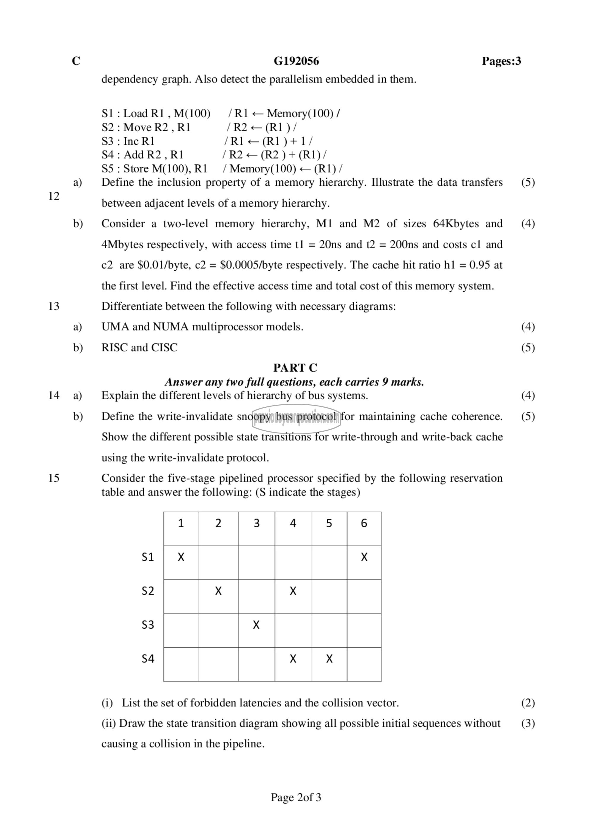 Question Paper - Computer System Architecture-2