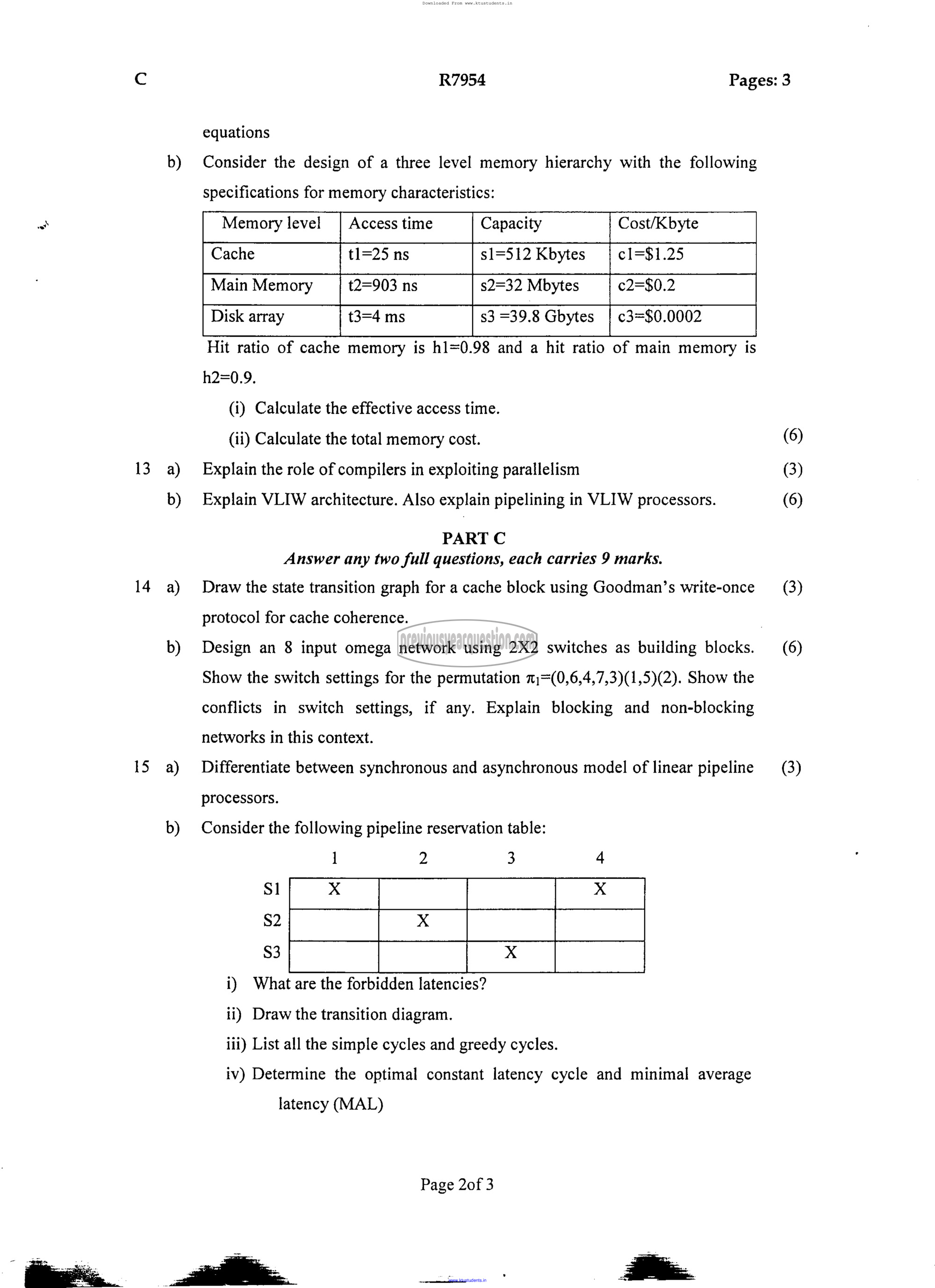 Question Paper - Computer System Architecture-2