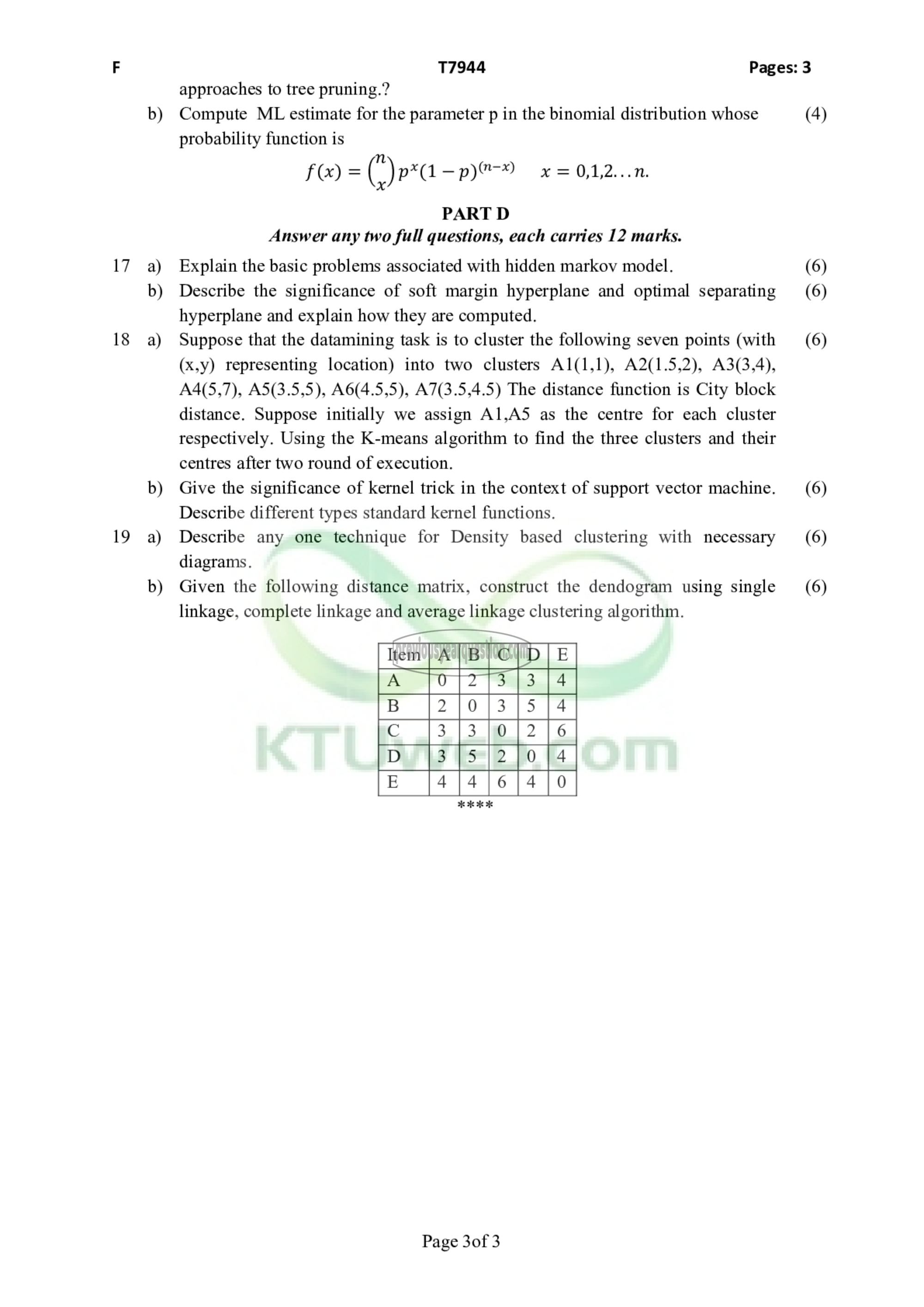 Question Paper - Machine Learning-3