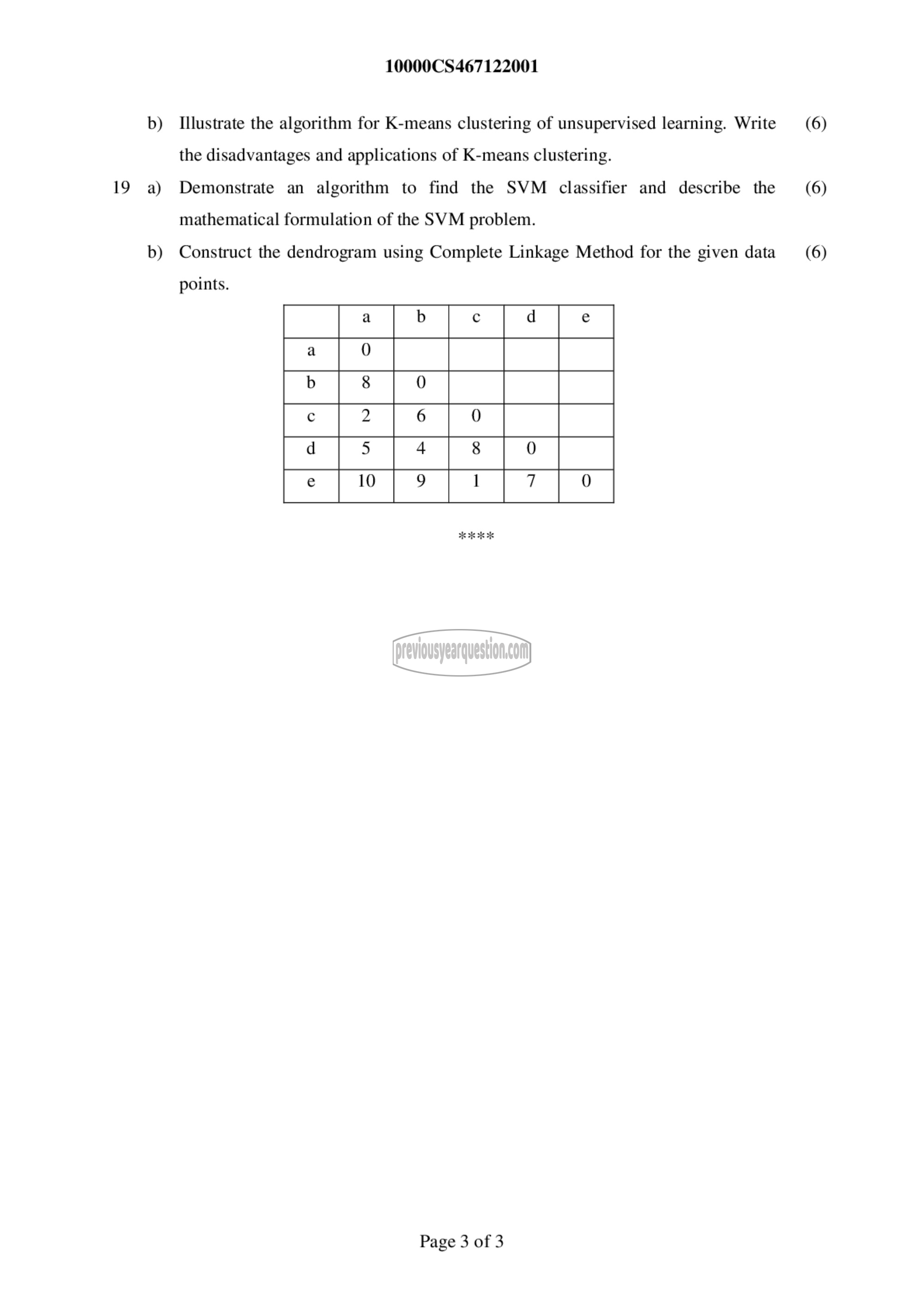 Question Paper - Machine Learning-3