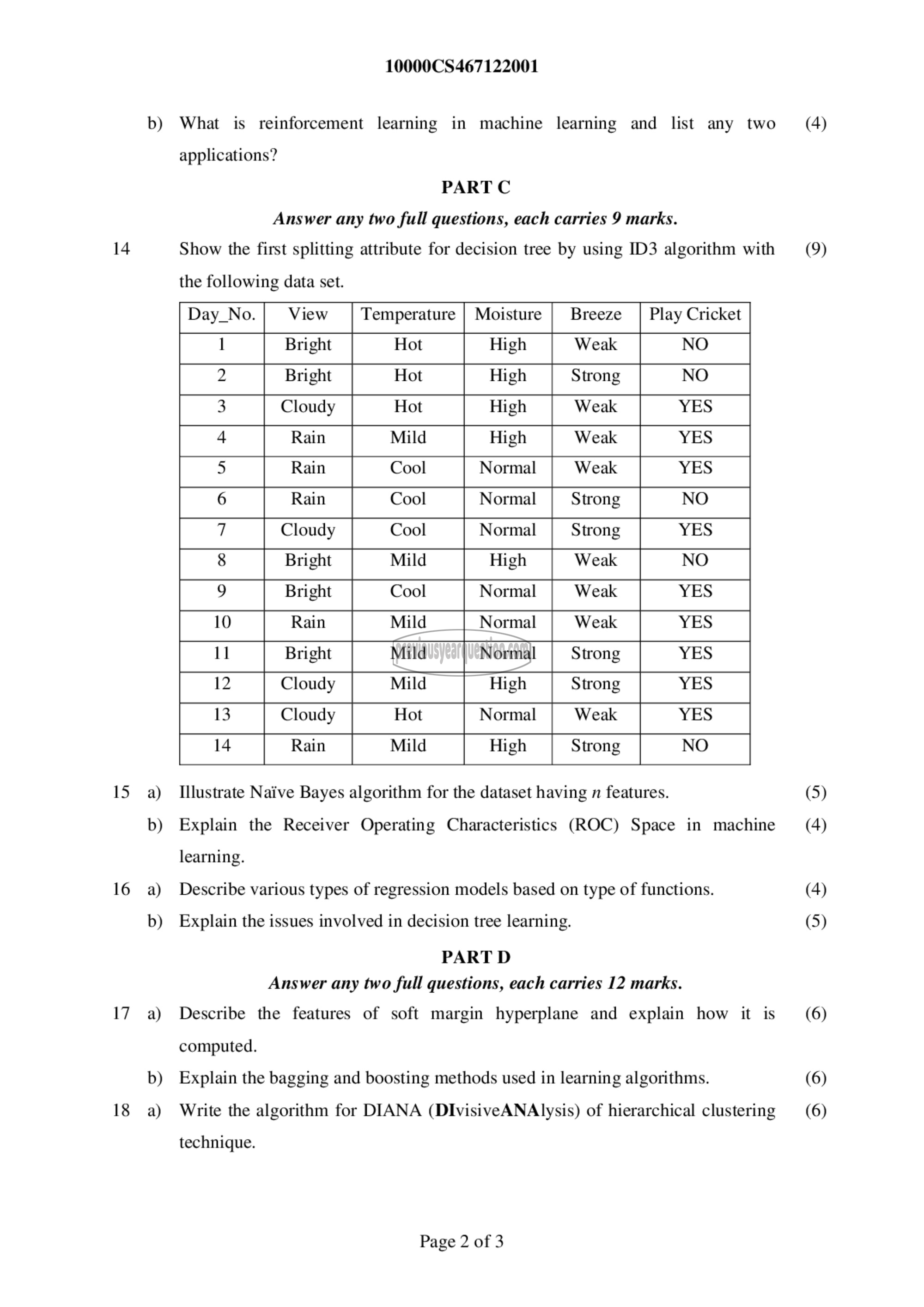 Question Paper - Machine Learning-2