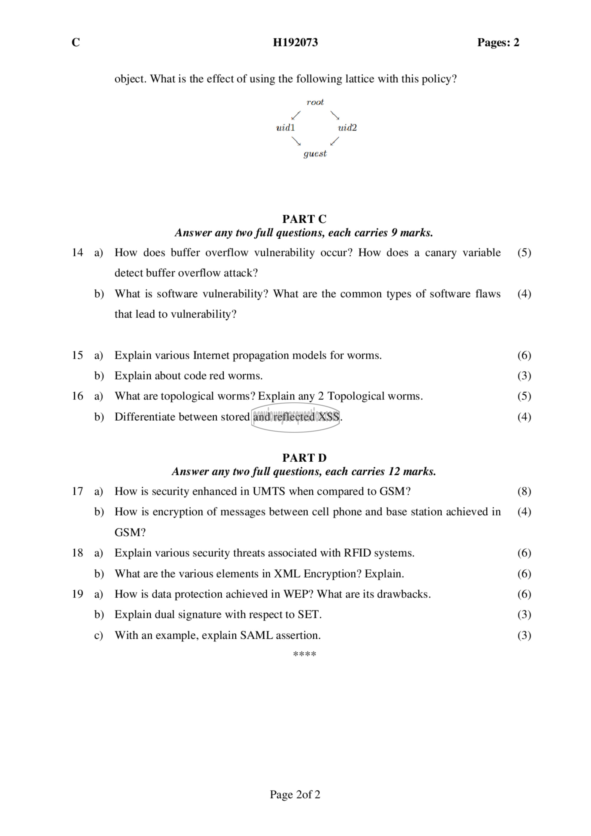 Question Paper - Principles of Information Security-2