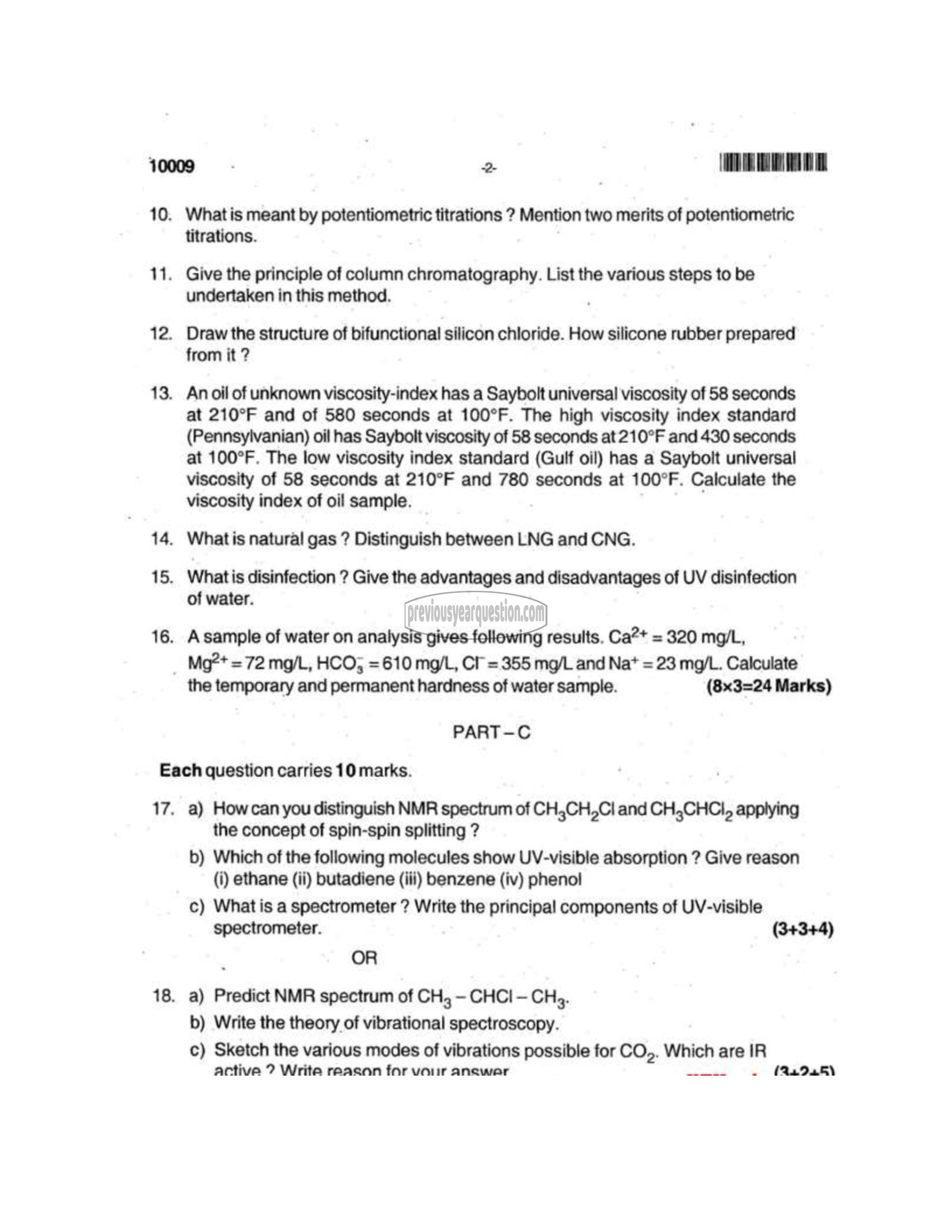 Question Paper - ENGINEERING CHEMISTRY-2